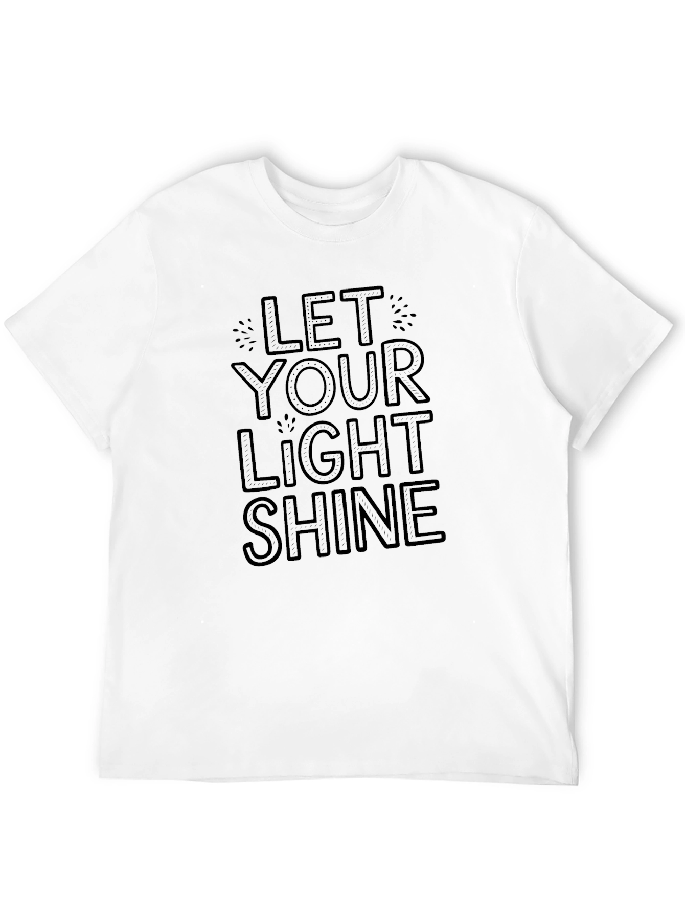 Let Your Light Shine Black Graphic Tee