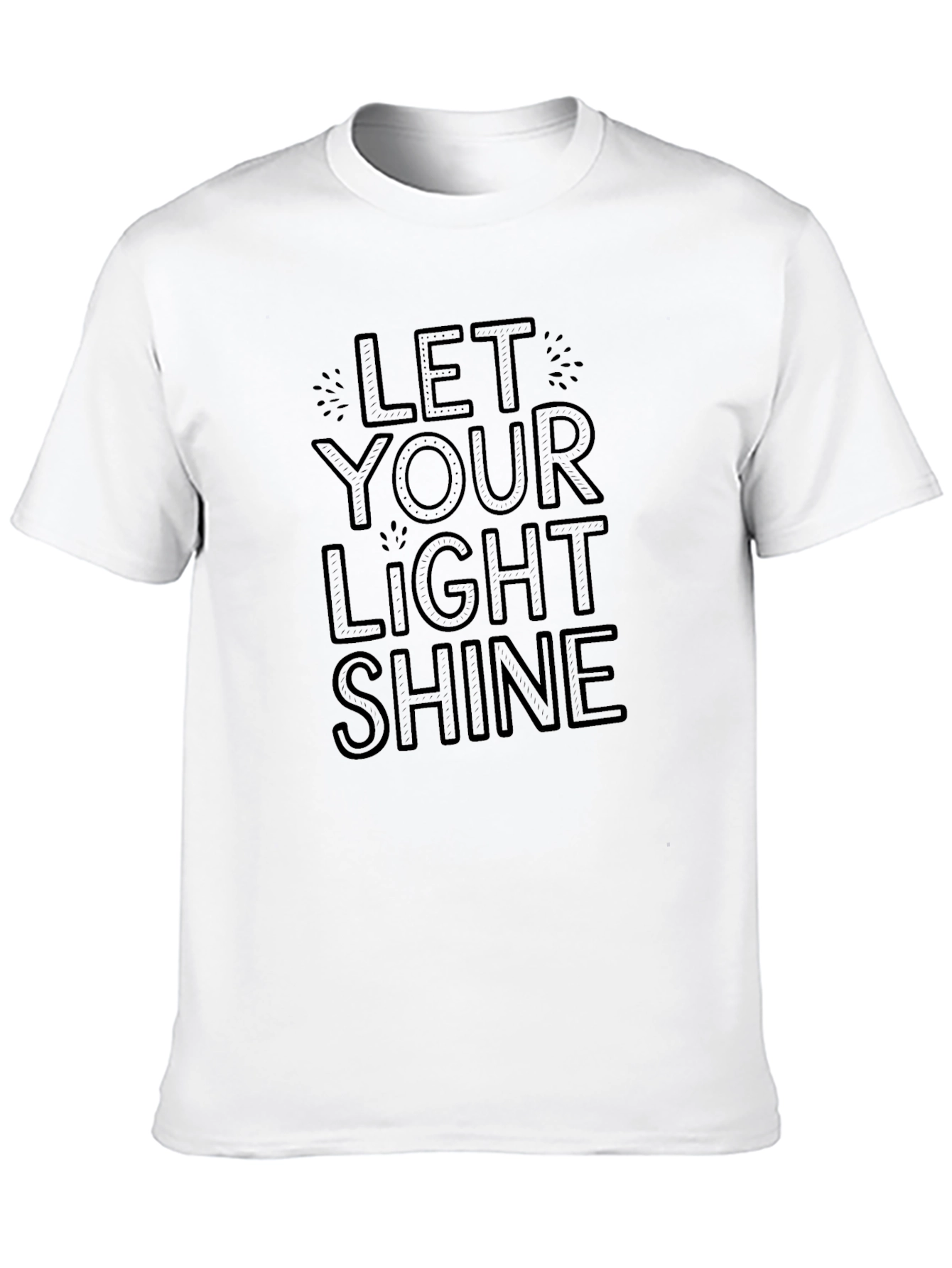 Let Your Light Shine Black Graphic Tee