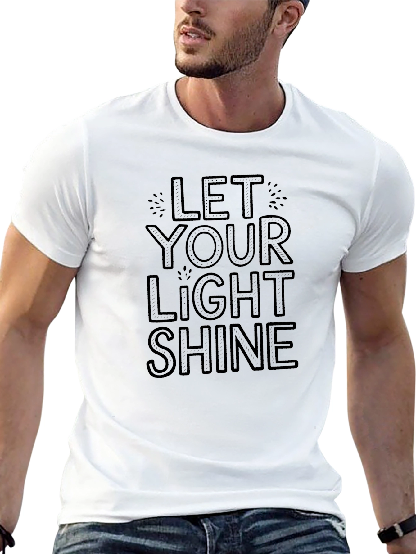 Let Your Light Shine Black Graphic Tee