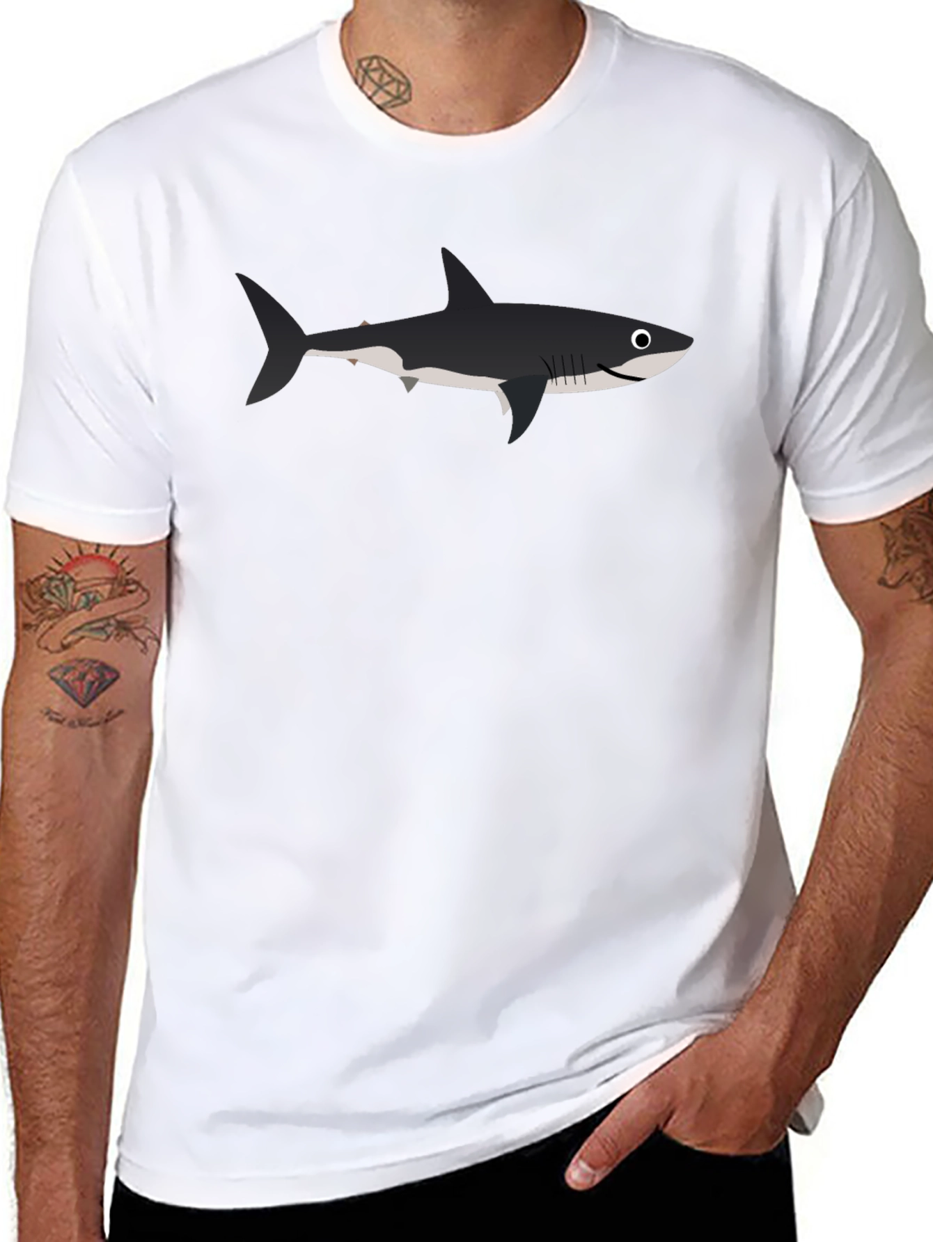 Shark Graphic T-Shirt - Black