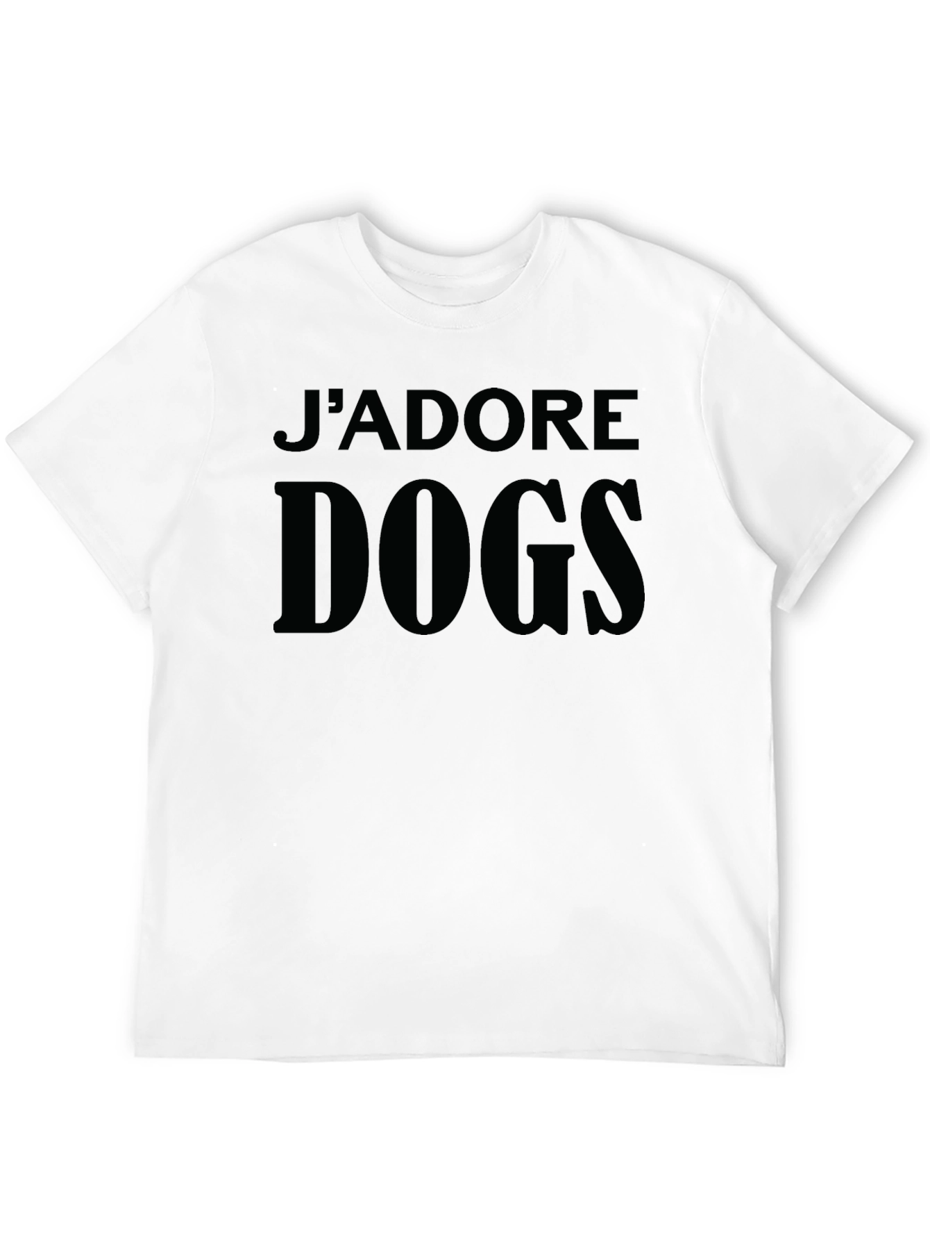 JADORE DOGS Black Cotton Graphic Tee