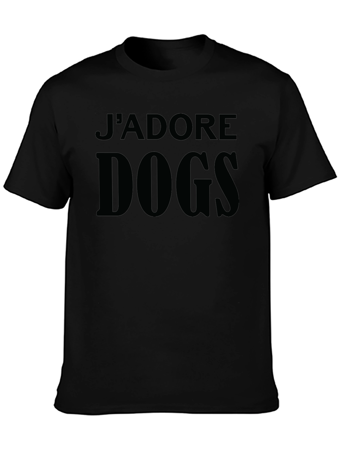 JADORE DOGS Black Cotton Graphic Tee