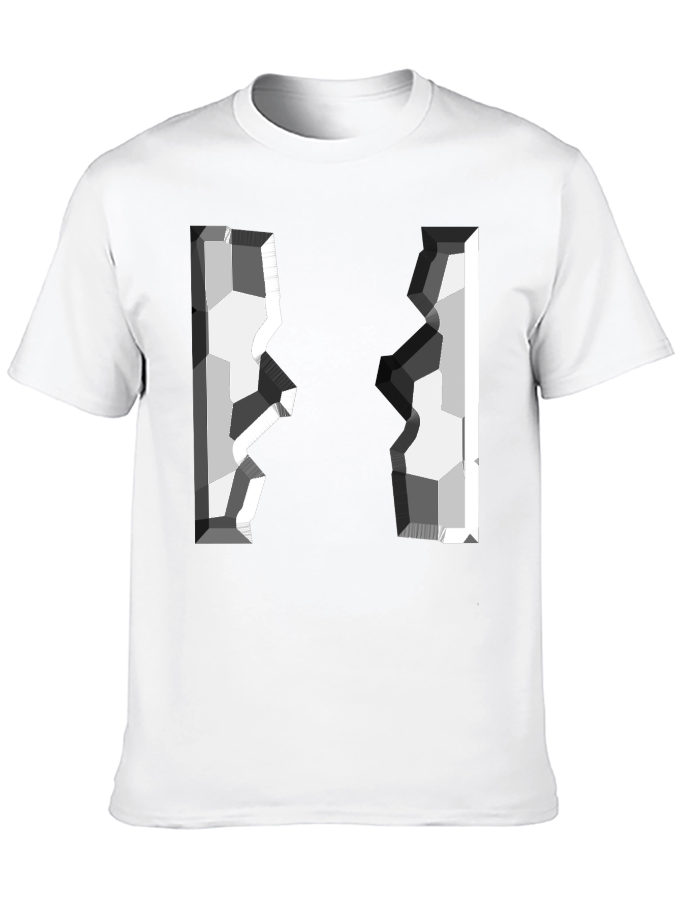 Abstract Geometric Graphic Tee - Modern Style