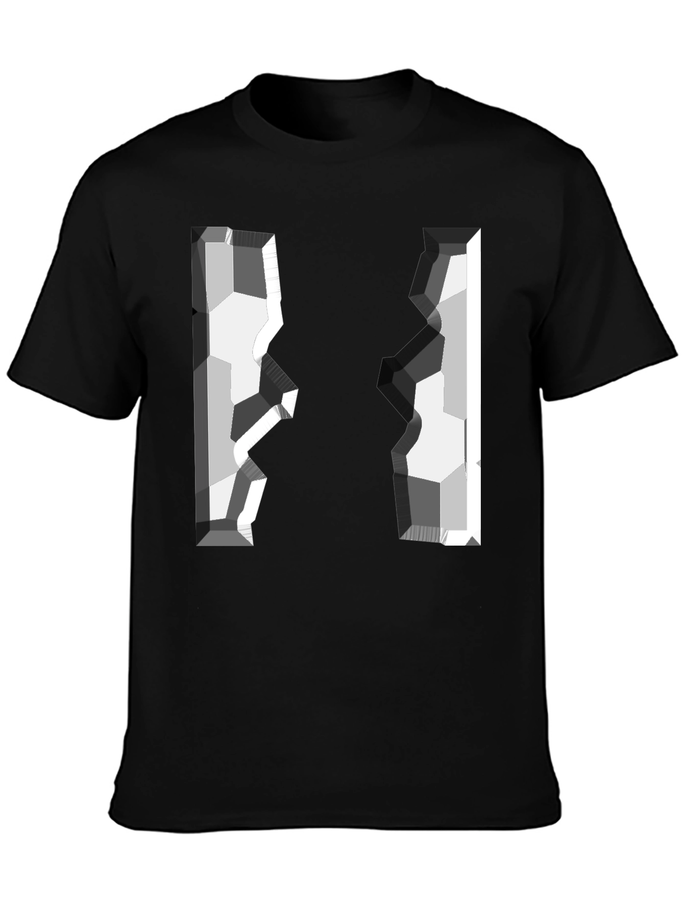 Abstract Geometric Graphic Tee - Modern Style