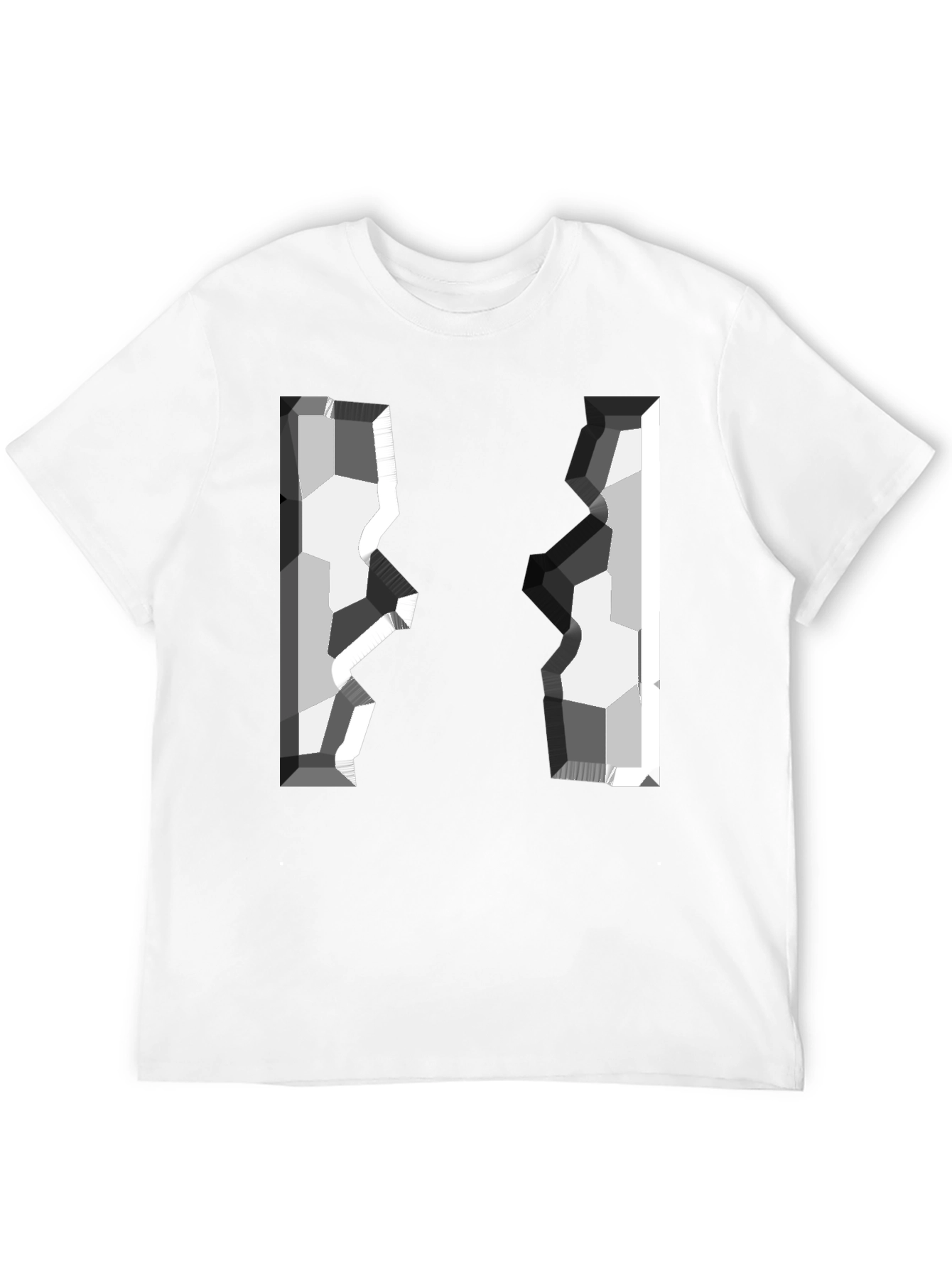 Abstract Geometric Graphic Tee - Modern Style