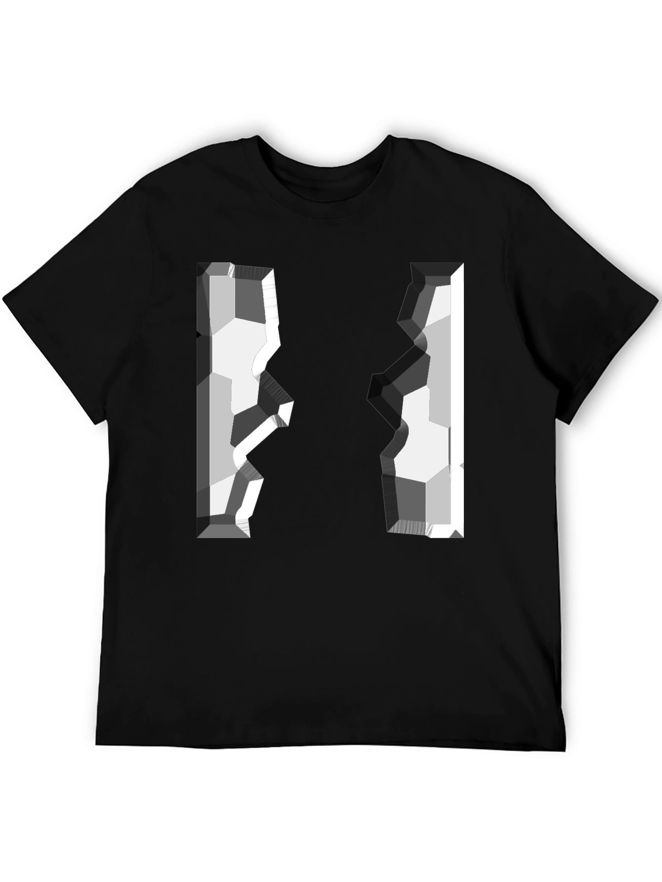 Abstract Geometric Graphic Tee - Modern Style