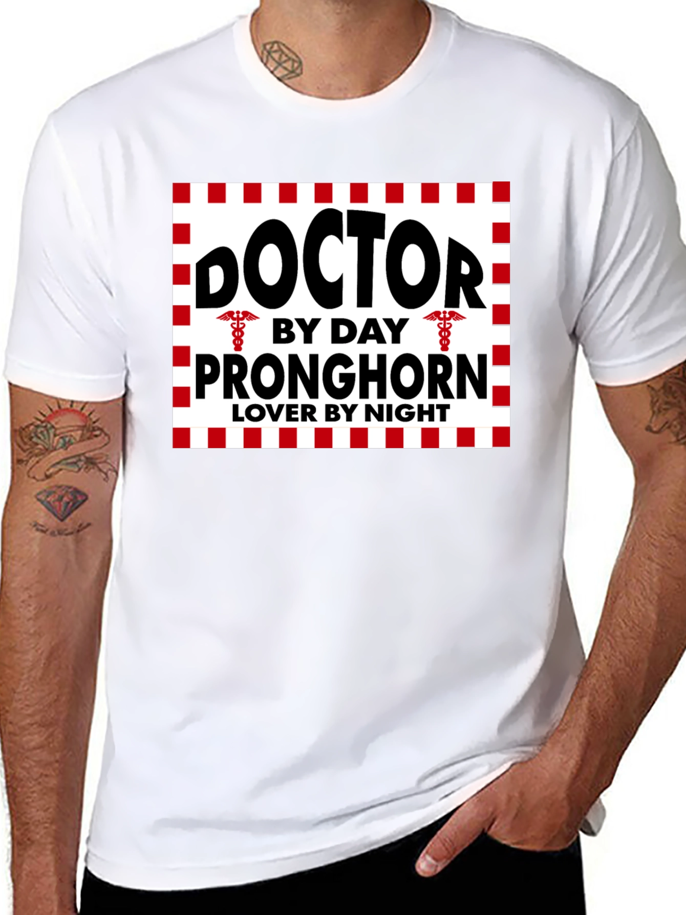 Doctor Pronghorn Lover Novelty Graphic T-Shirt