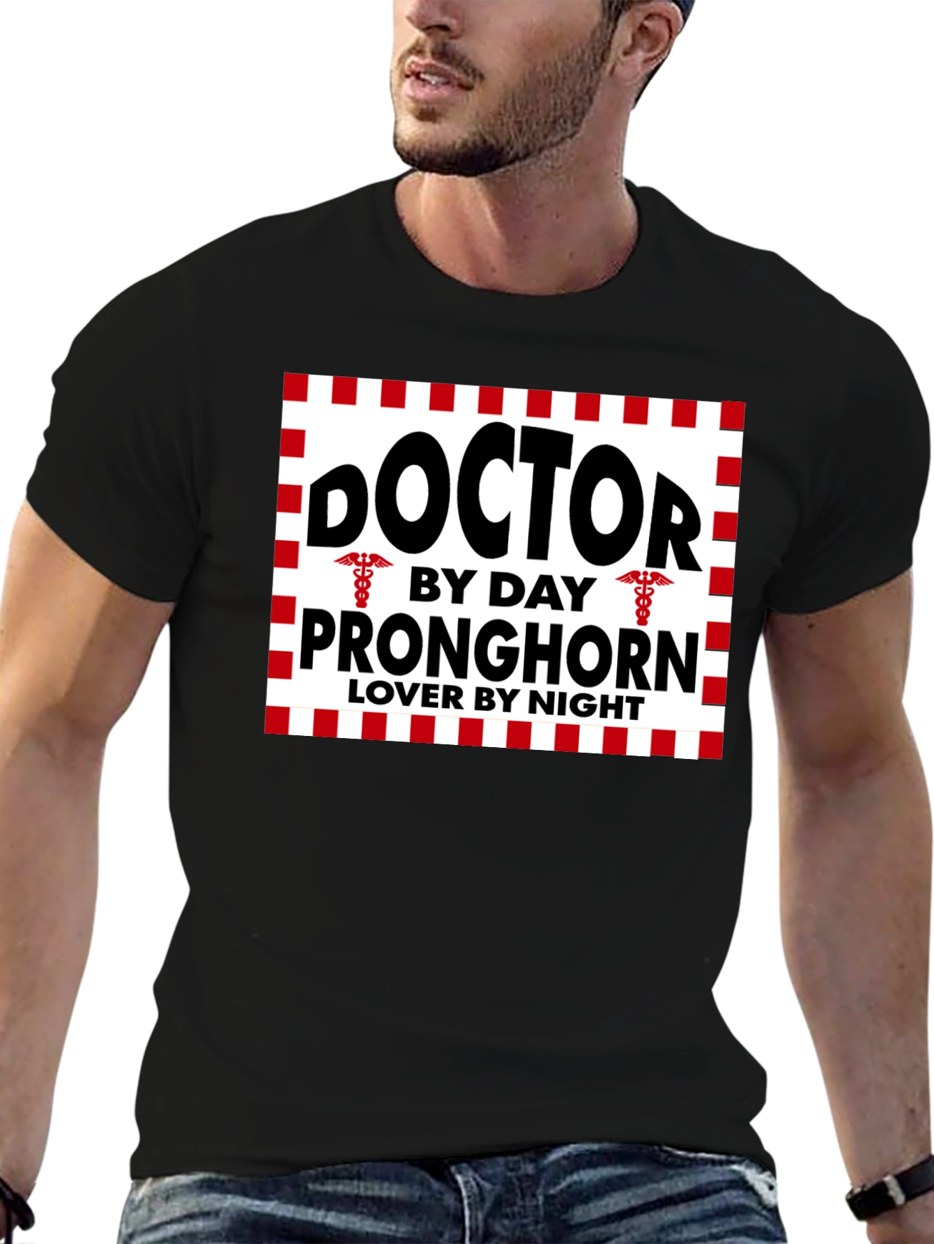 Doctor Pronghorn Lover Novelty Graphic T-Shirt