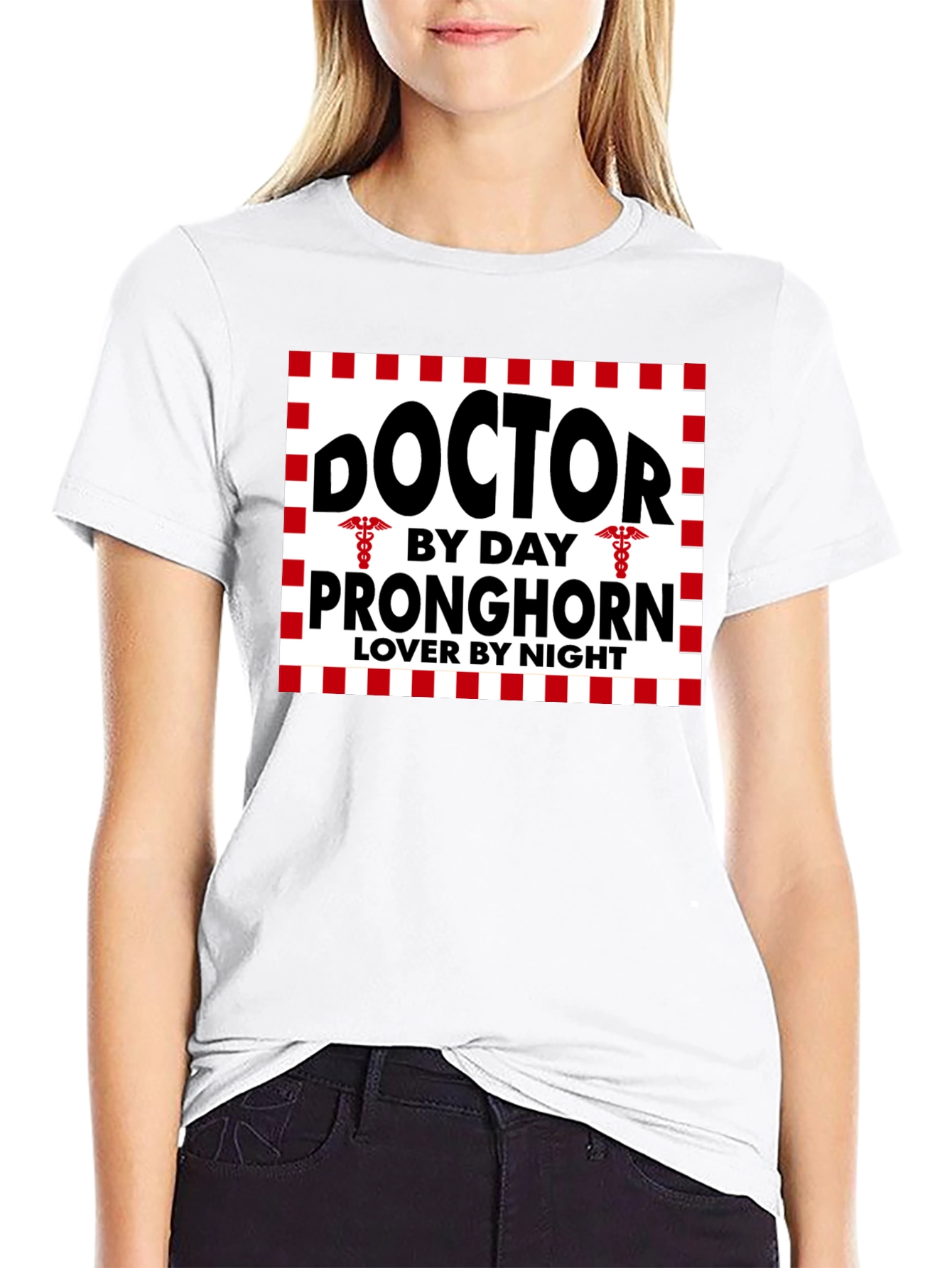 Doctor Pronghorn Lover Novelty Graphic T-Shirt