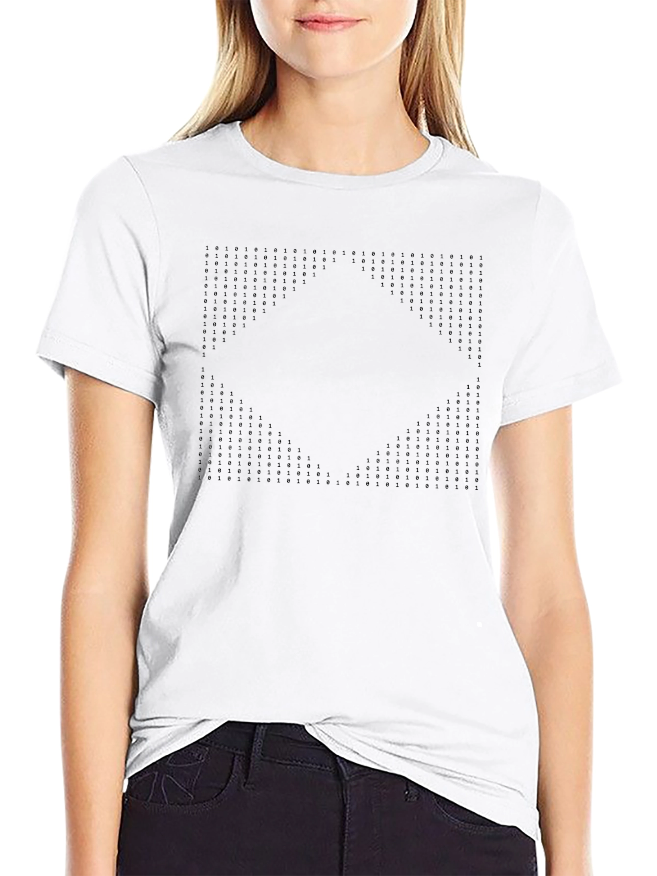 Abstract Matrix Tee - Black Graphic Print Shirt