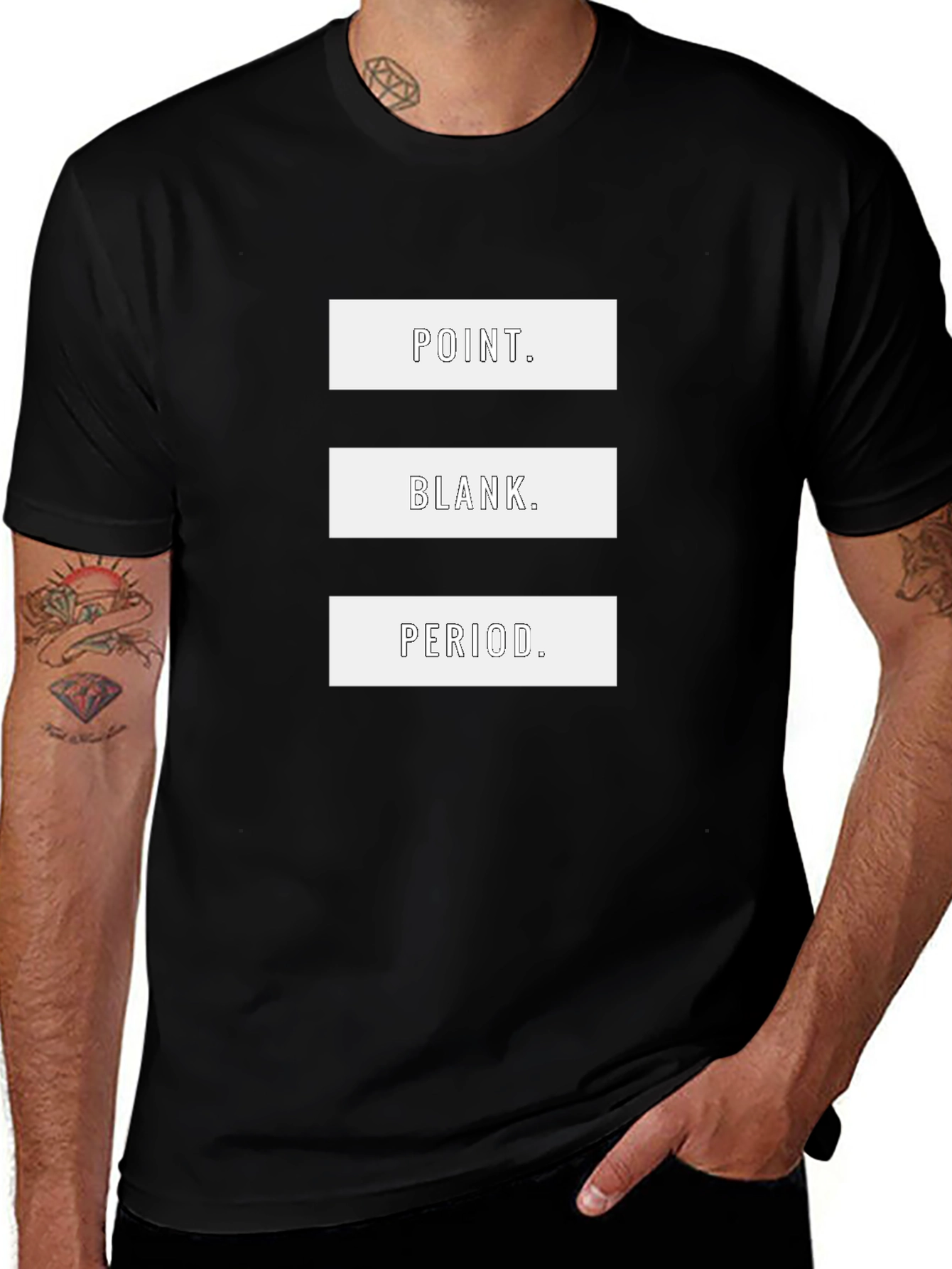 Point. Blank. Period. Graphic T-Shirt - Casual Style