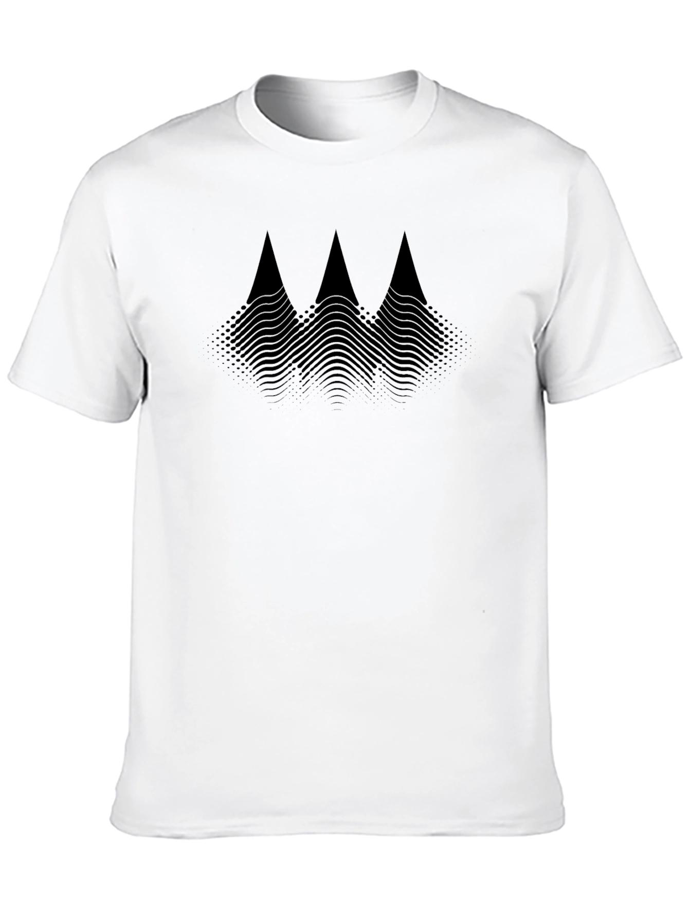 Abstract Mountain Graphic Black T-Shirt