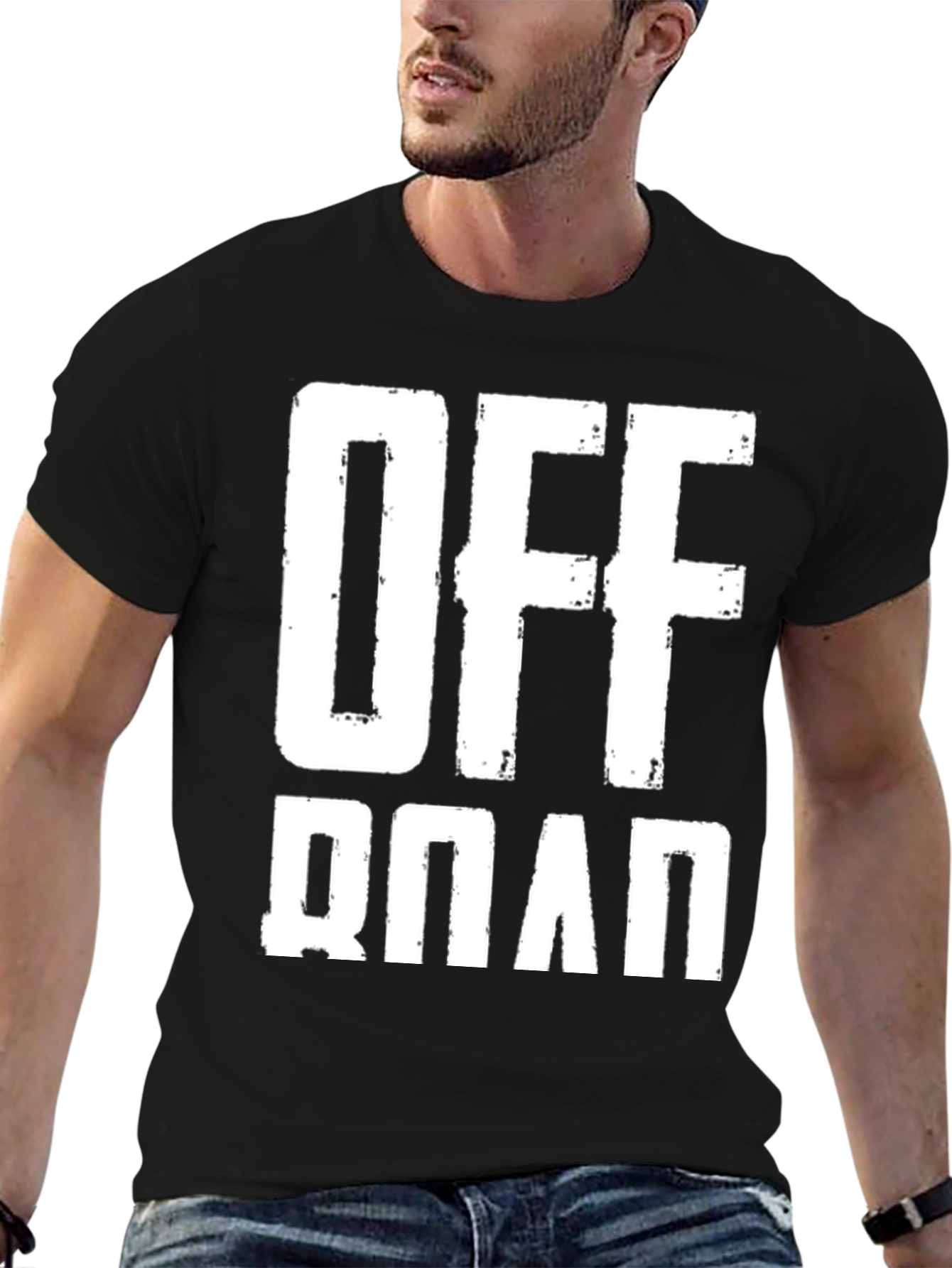 Off Road Black T-Shirt for Men