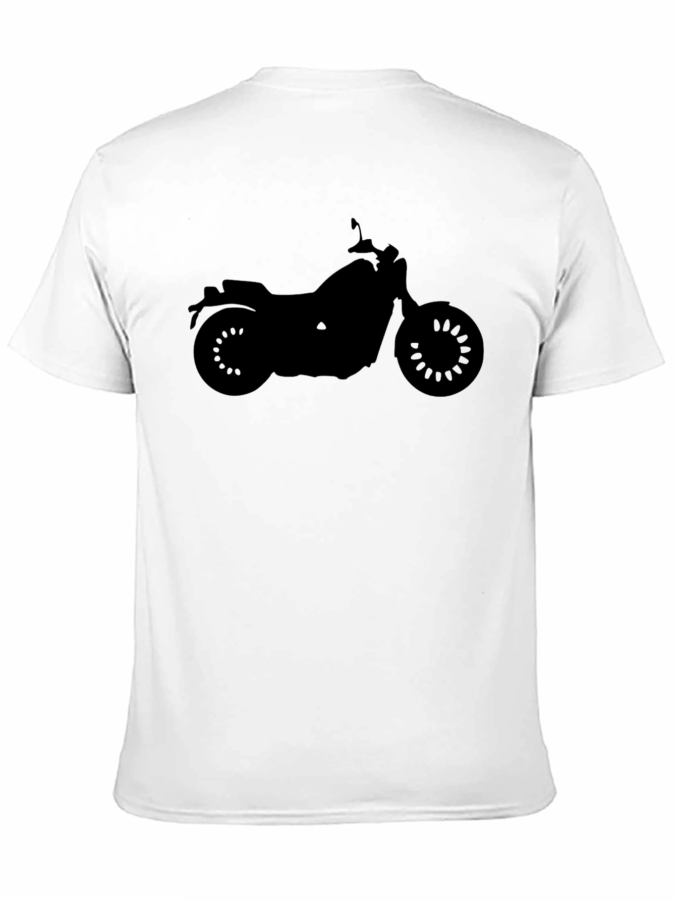 Motorcycle Silhouette Graphic Tee - Black