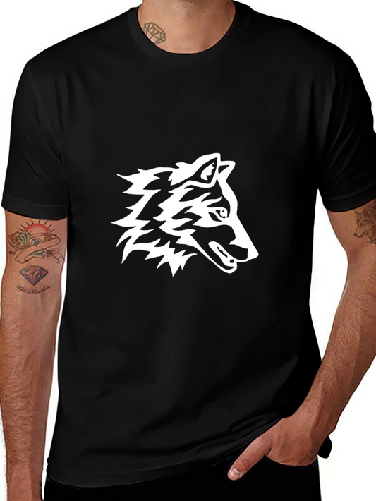 Black Wolf Graphic Tee - Trendy Casual Style