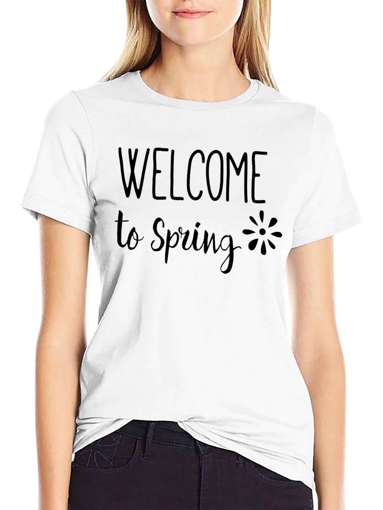 Welcome to Spring Black T-Shirt