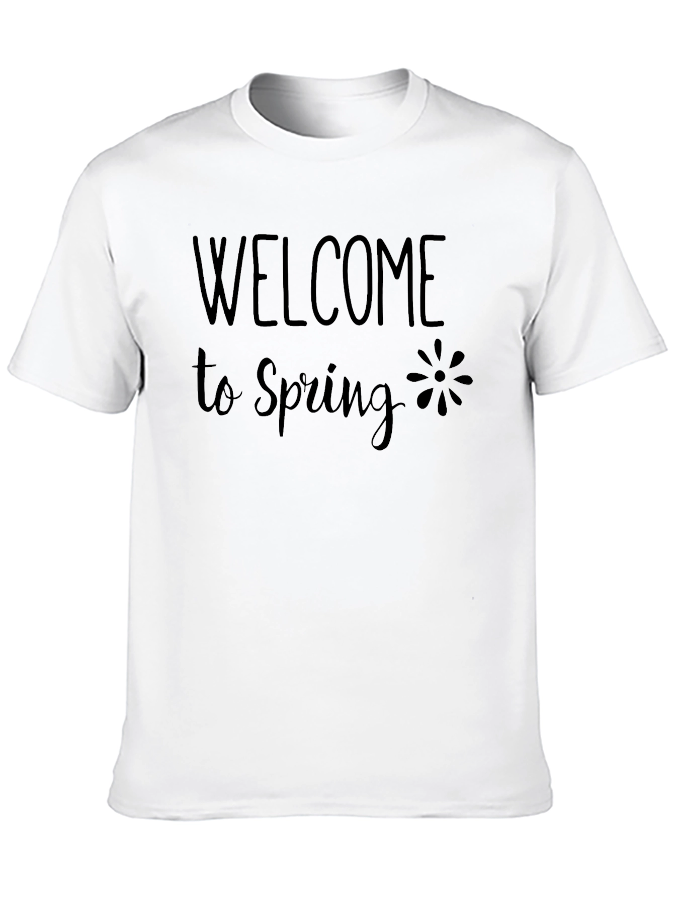 Welcome to Spring Black T-Shirt