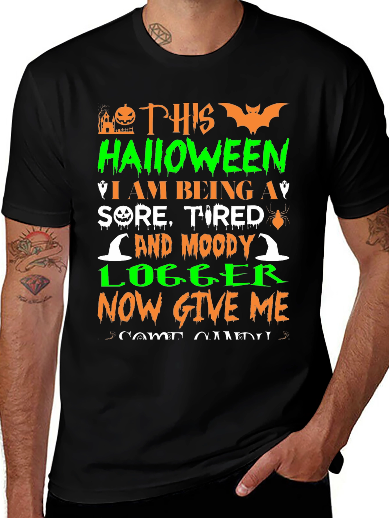Halloween Moody Logger T-Shirt