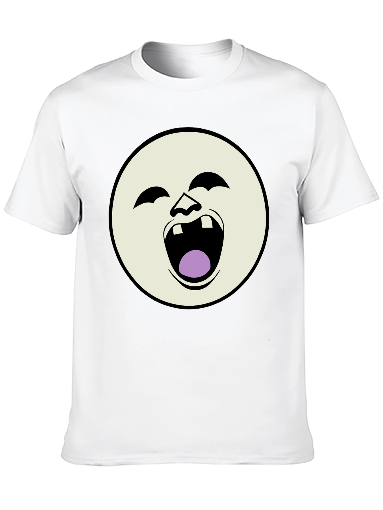Laughing Face Graphic Black T-Shirt