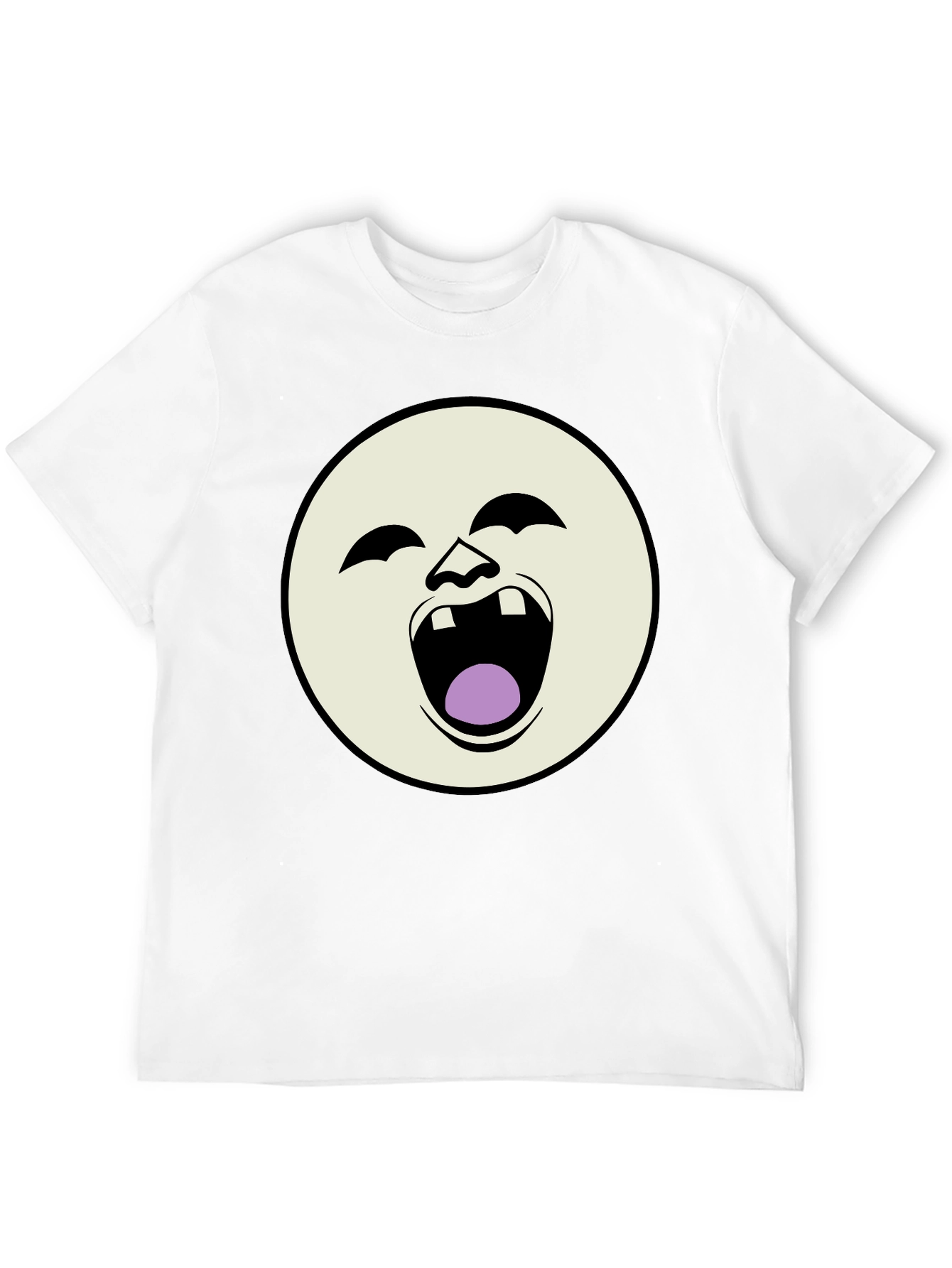 Laughing Face Graphic Black T-Shirt