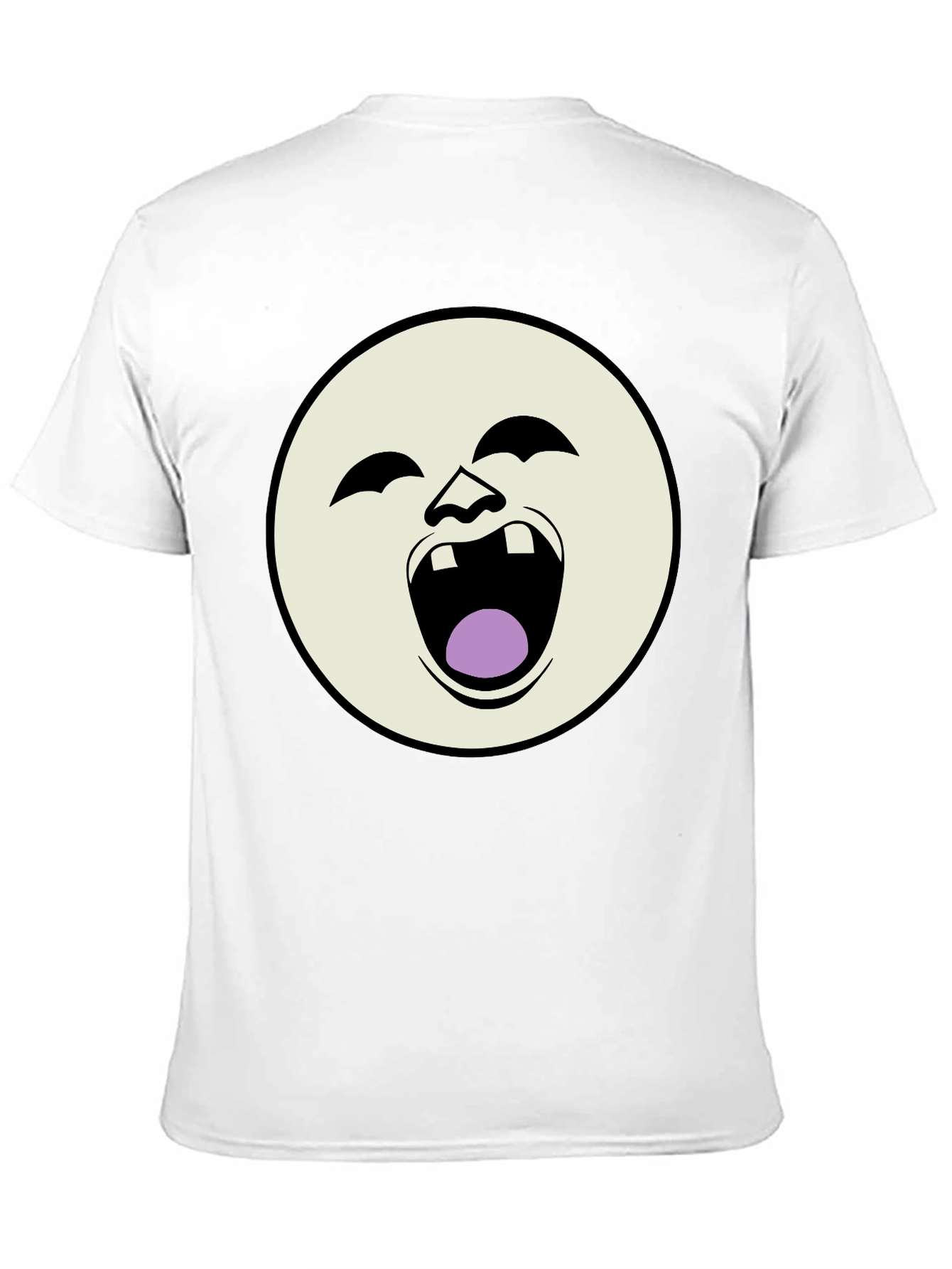 Laughing Face Graphic Black T-Shirt