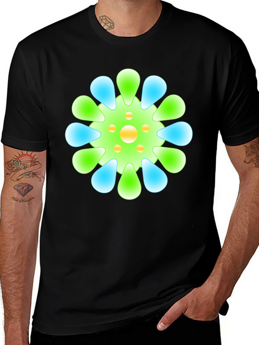 Funky Floral Tee - Black Graphic T-Shirt