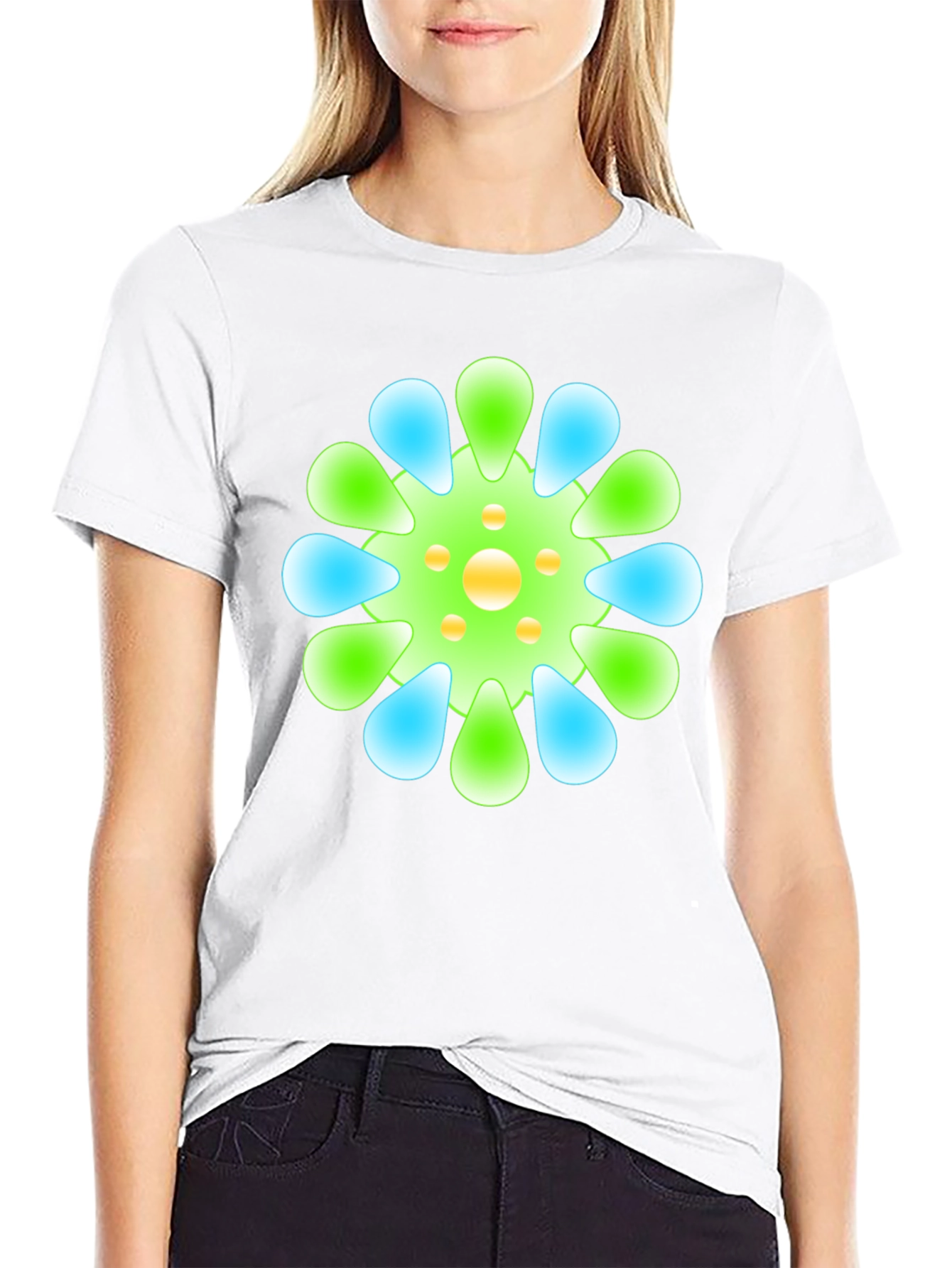 Funky Floral Tee - Black Graphic T-Shirt