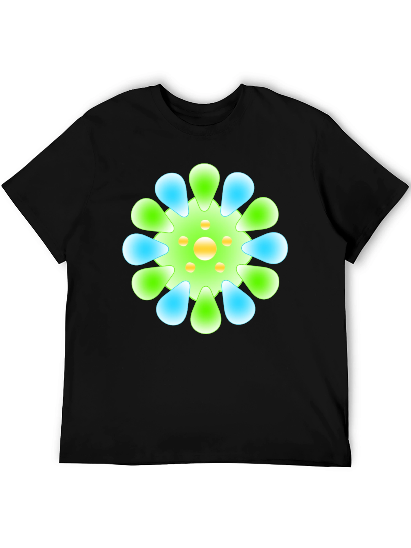 Funky Floral Tee - Black Graphic T-Shirt