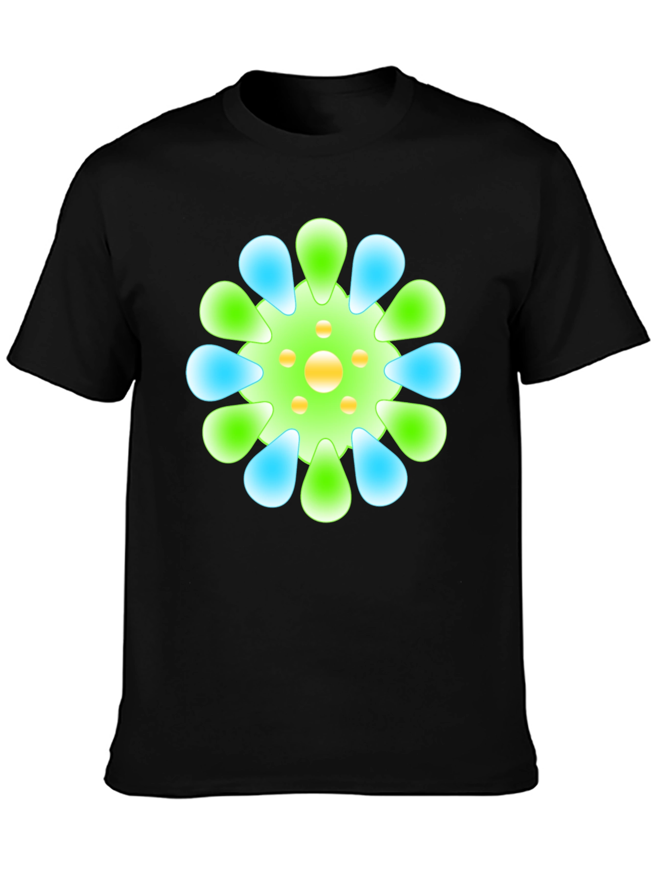 Funky Floral Tee - Black Graphic T-Shirt