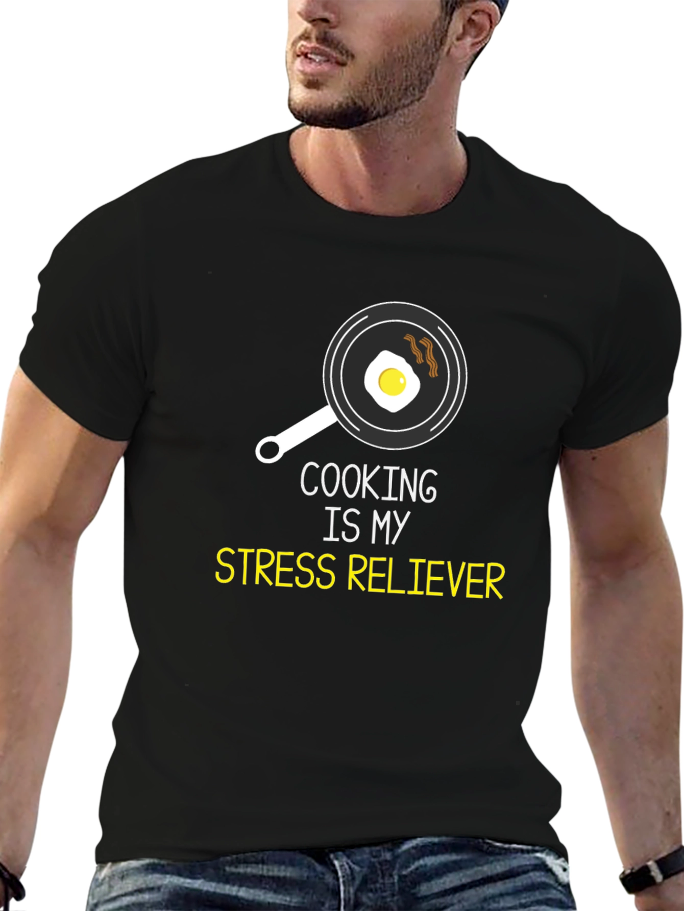 Cooking is My Stress Reliever Graphic T-Shirt
