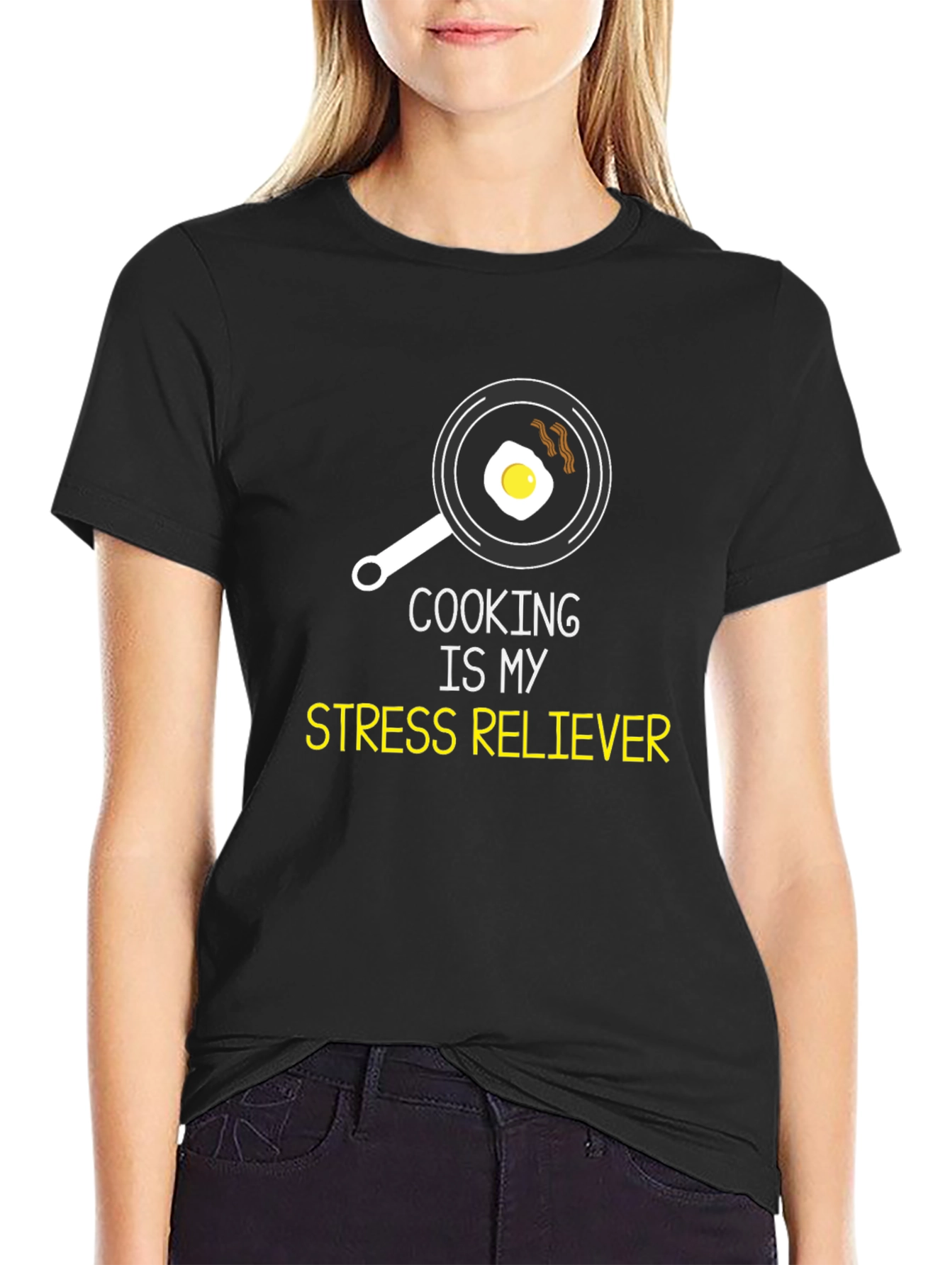 Cooking is My Stress Reliever Graphic T-Shirt