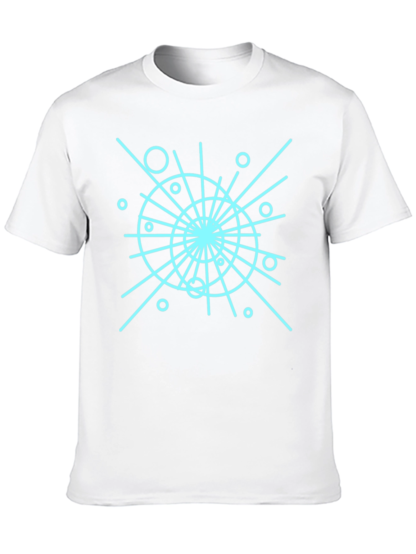 Abstract Geometric Circle T-Shirt - Black