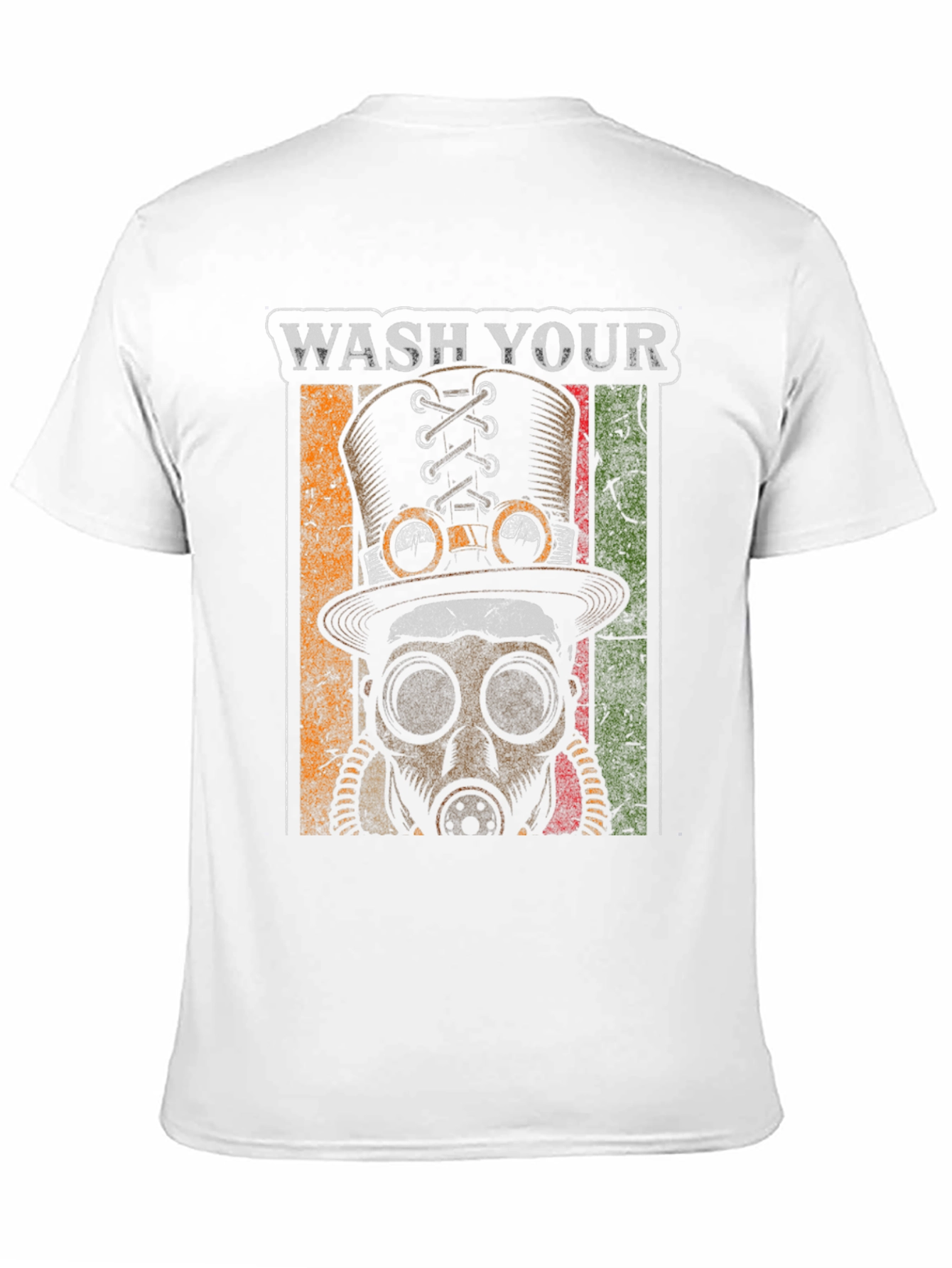 Wash Your Hands Steampunk Top Hat Gas Mask T-Shirt