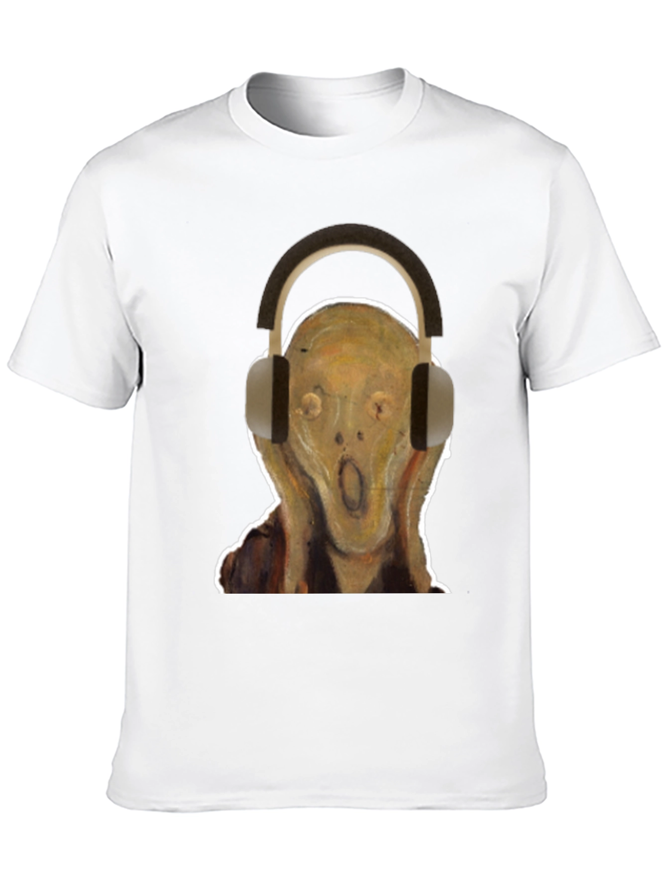 Scream Headphones Graphic Tee - Black Cotton T-Shirt
