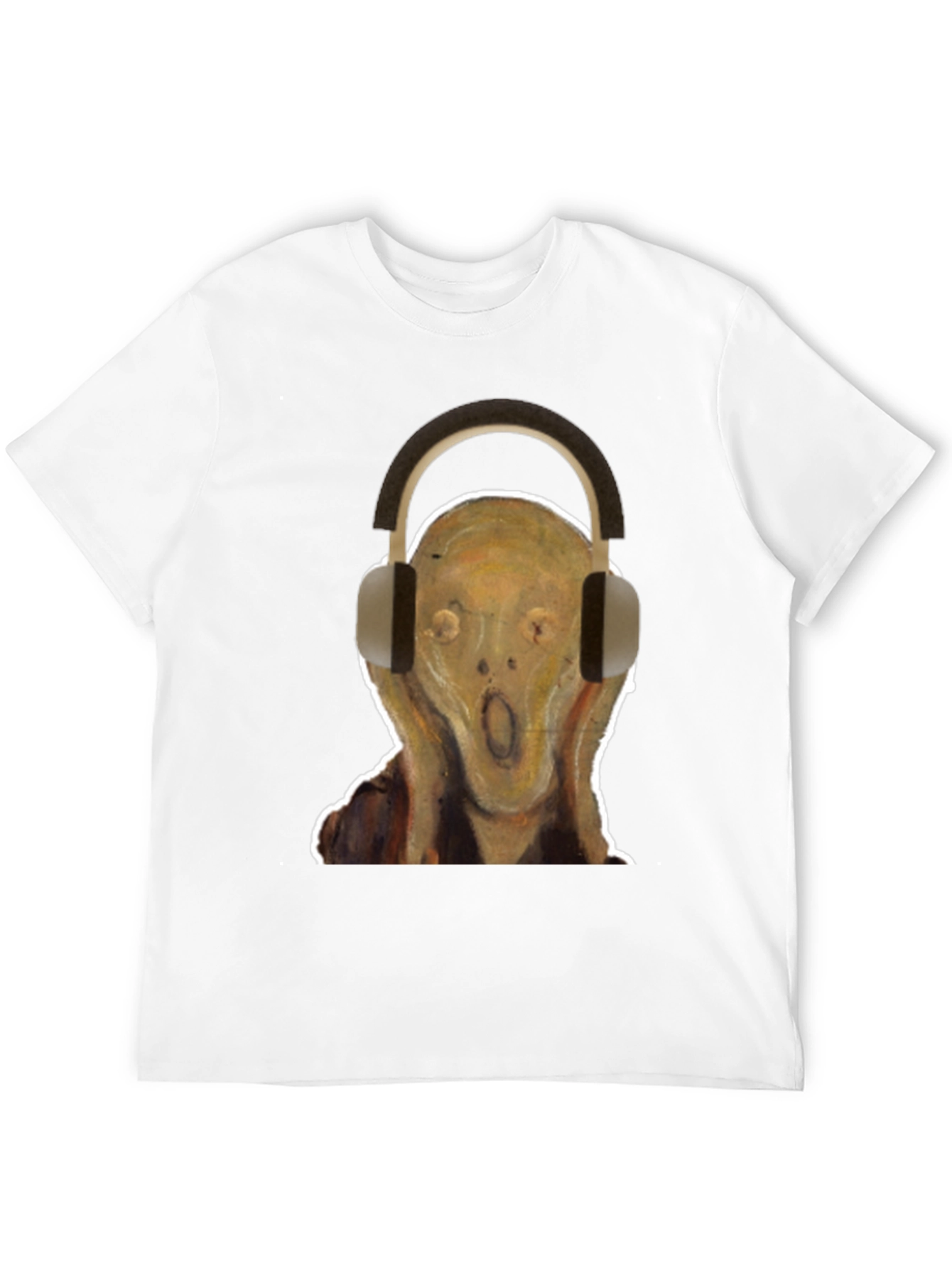 Scream Headphones Graphic Tee - Black Cotton T-Shirt