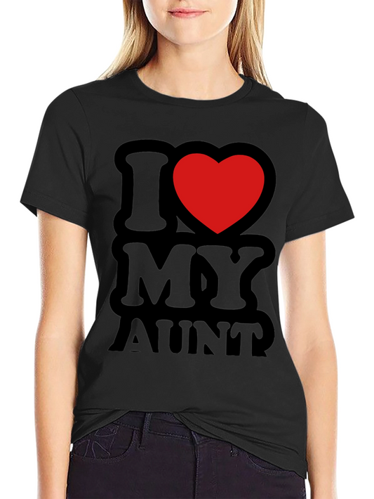 I Heart My Aunt T-Shirt - Black