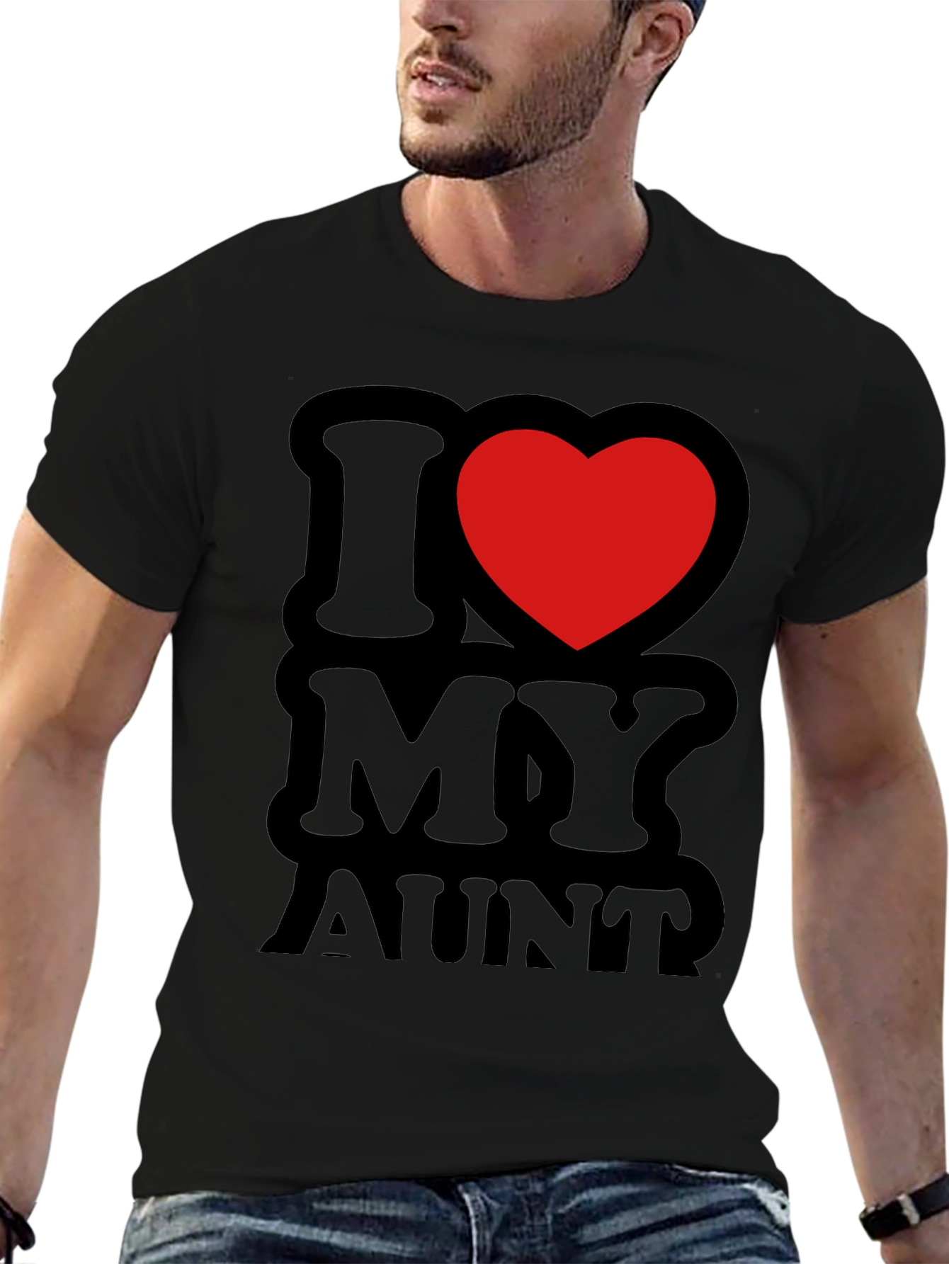 I Heart My Aunt T-Shirt - Black