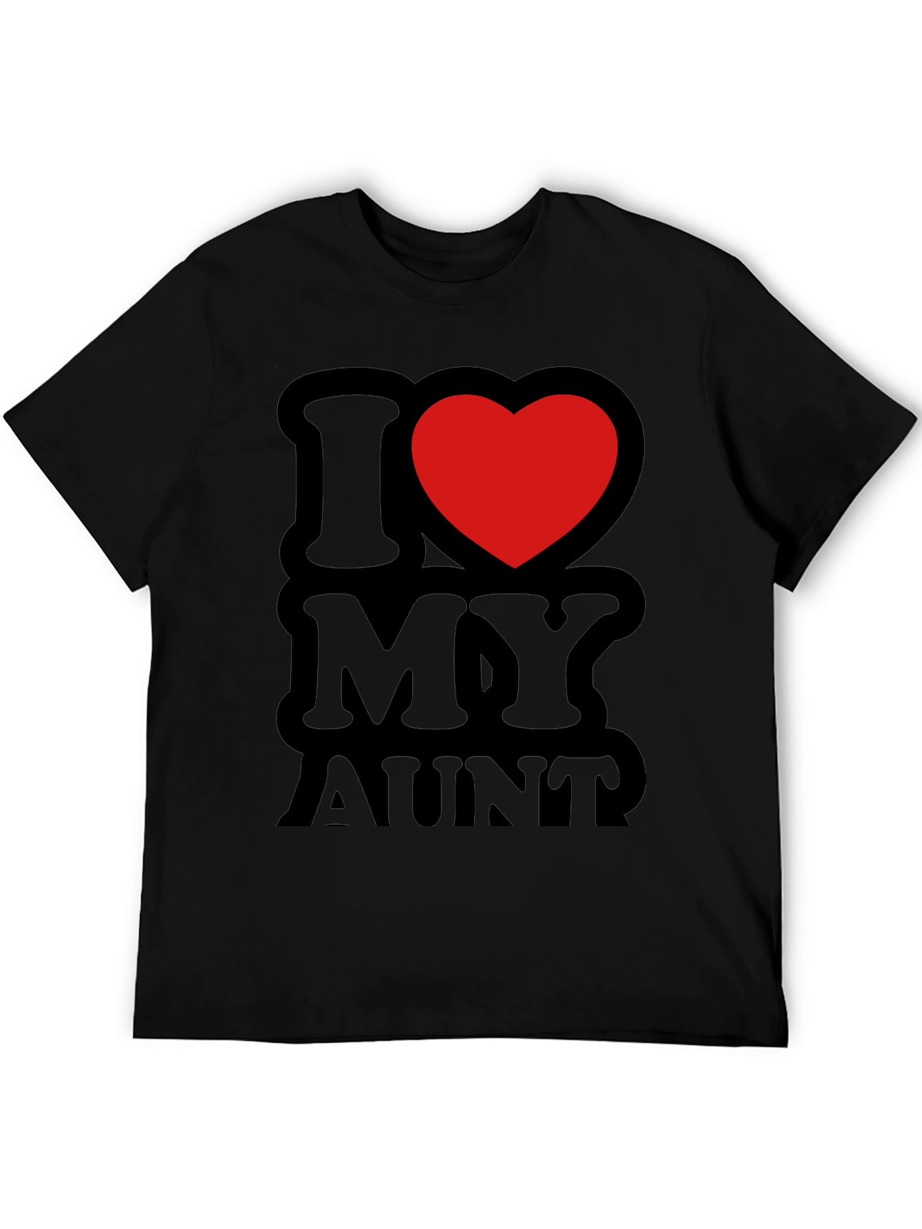 I Heart My Aunt T-Shirt - Black