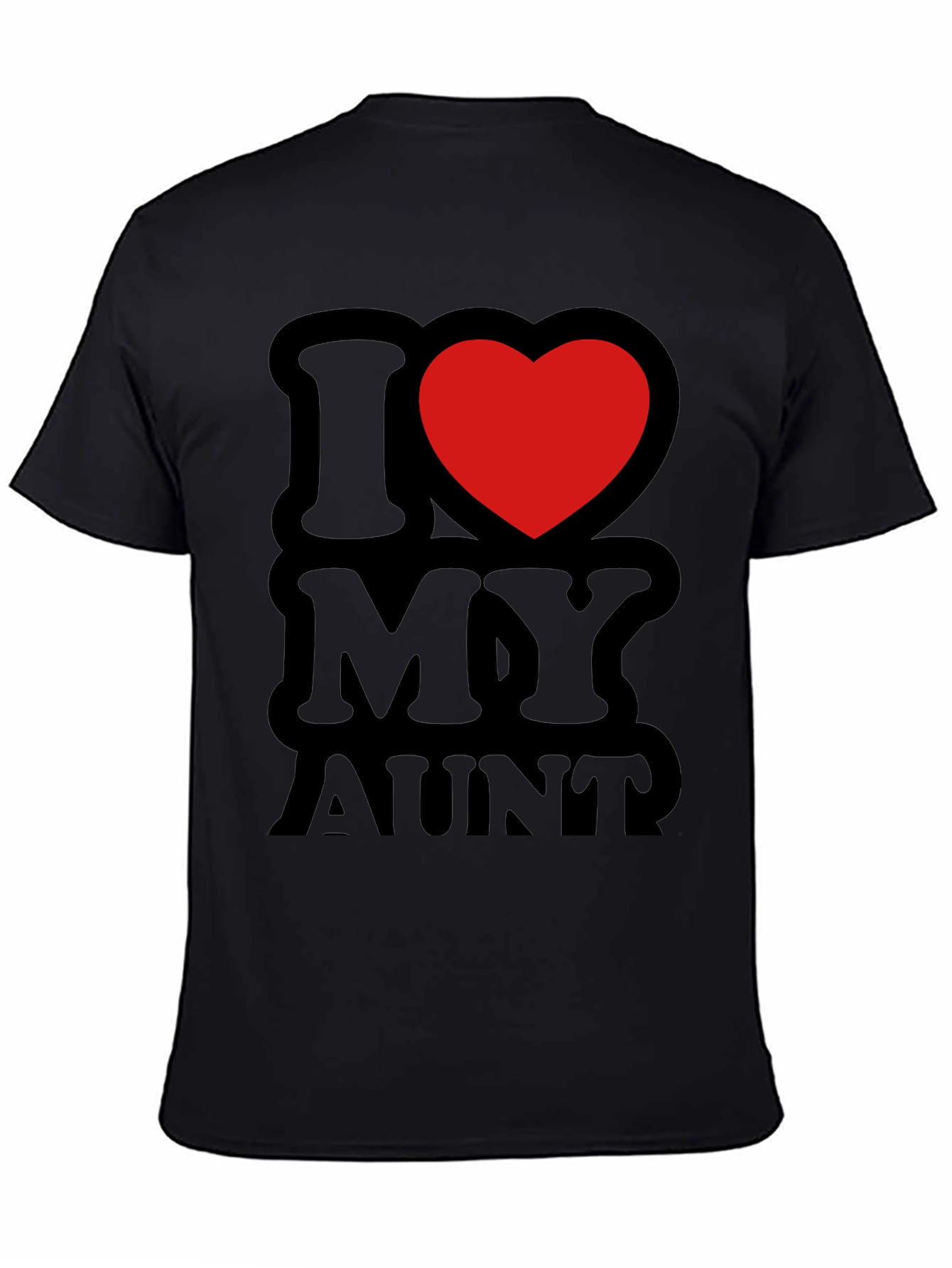 I Heart My Aunt T-Shirt - Black