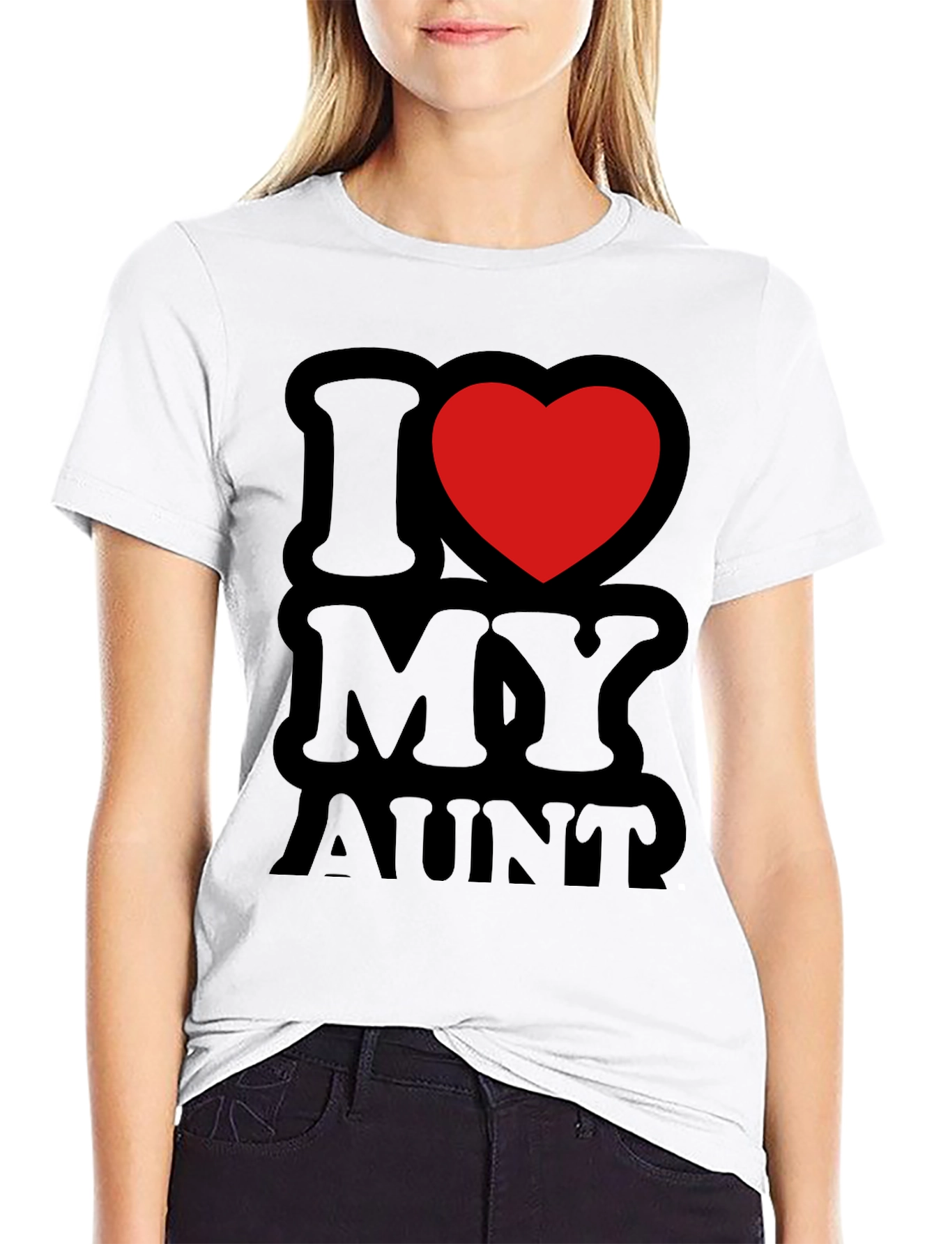 I Heart My Aunt T-Shirt - Black