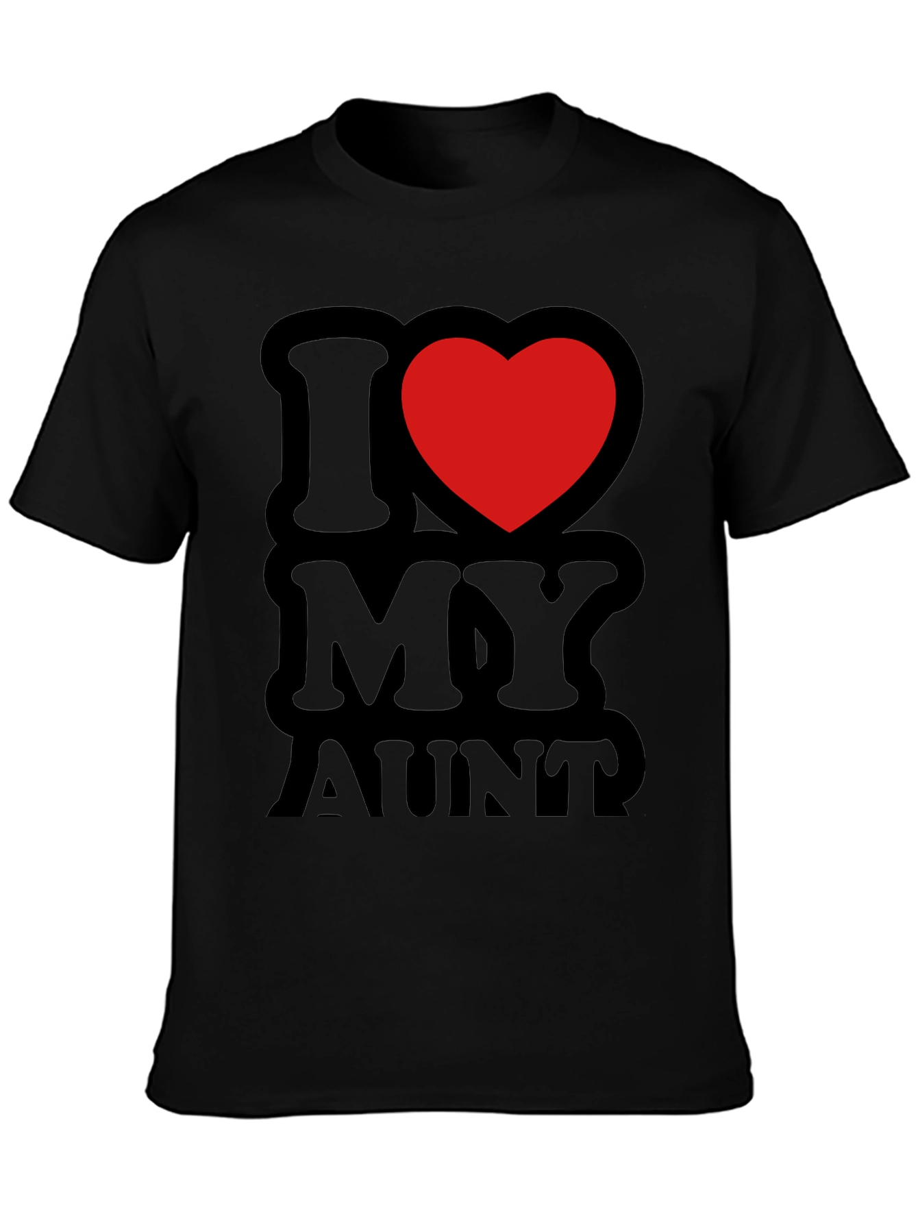I Heart My Aunt T-Shirt - Black