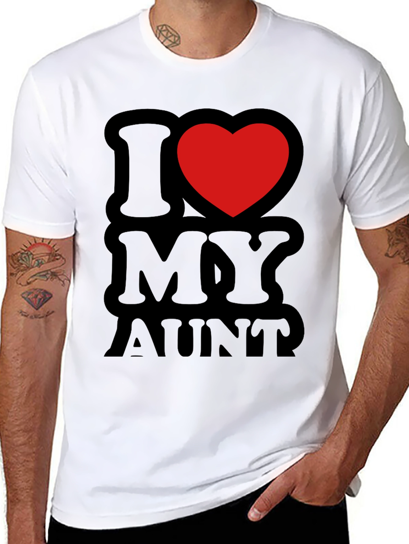 I Heart My Aunt T-Shirt - Black