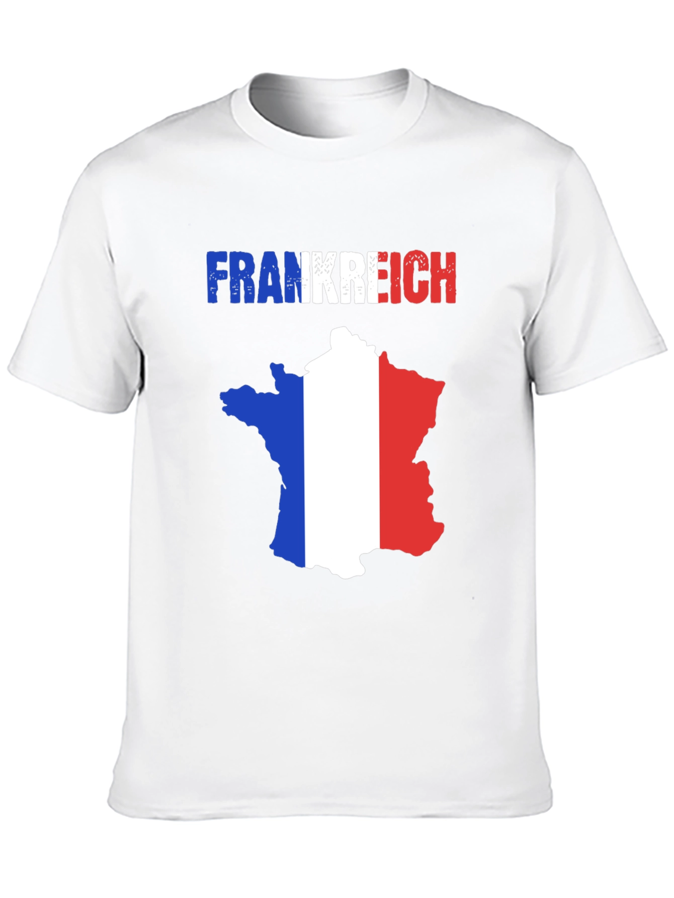 France Flag Map T-Shirt - Frankreich Novelty Tee