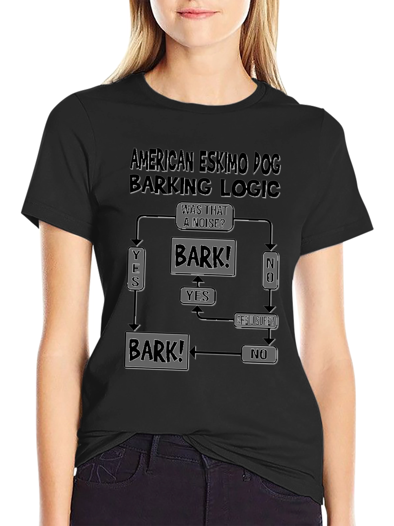 American Eskimo Dog Barking Logic T-Shirt