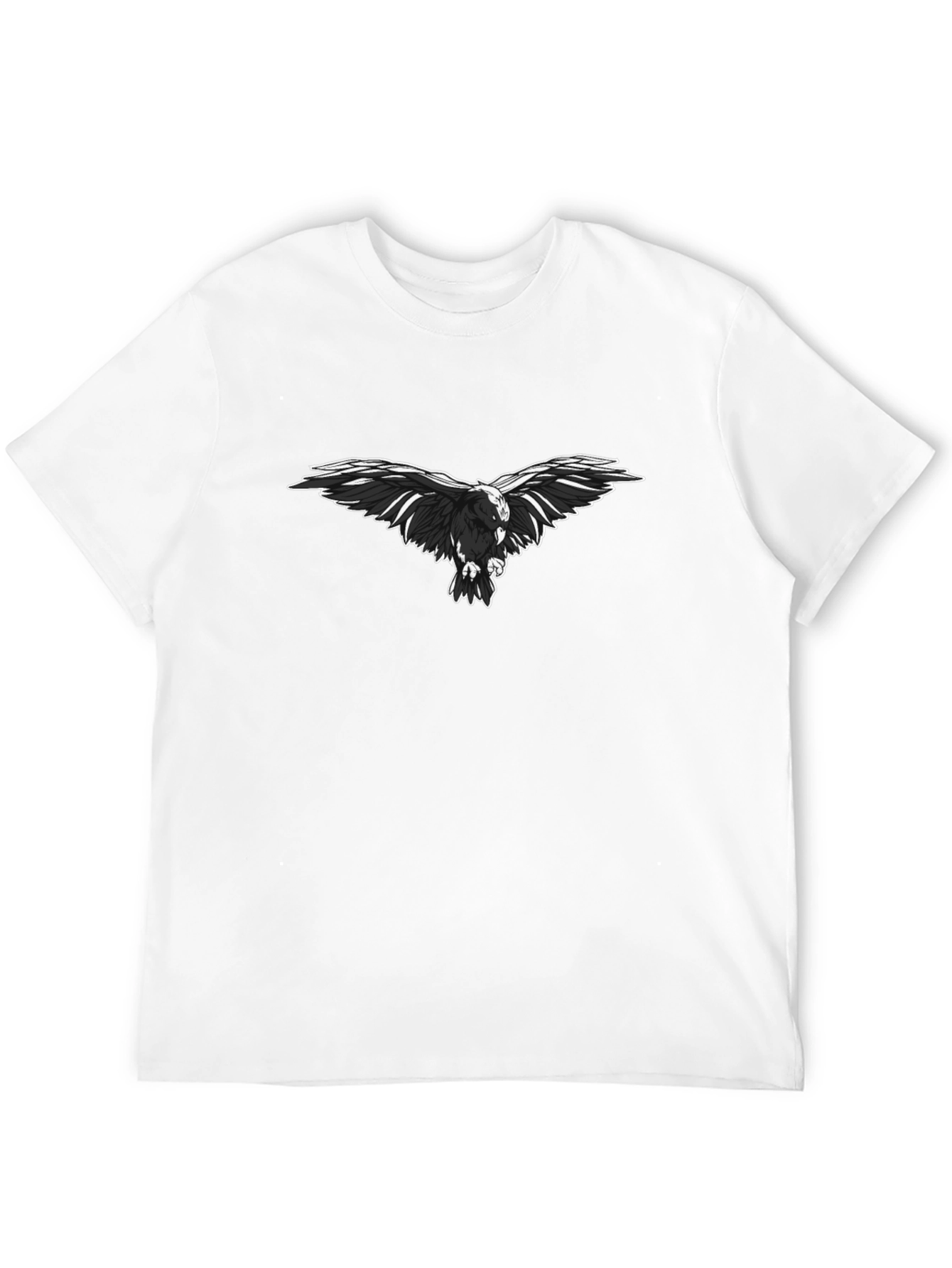 Raven Graphic Tee - Black Cotton T-Shirt