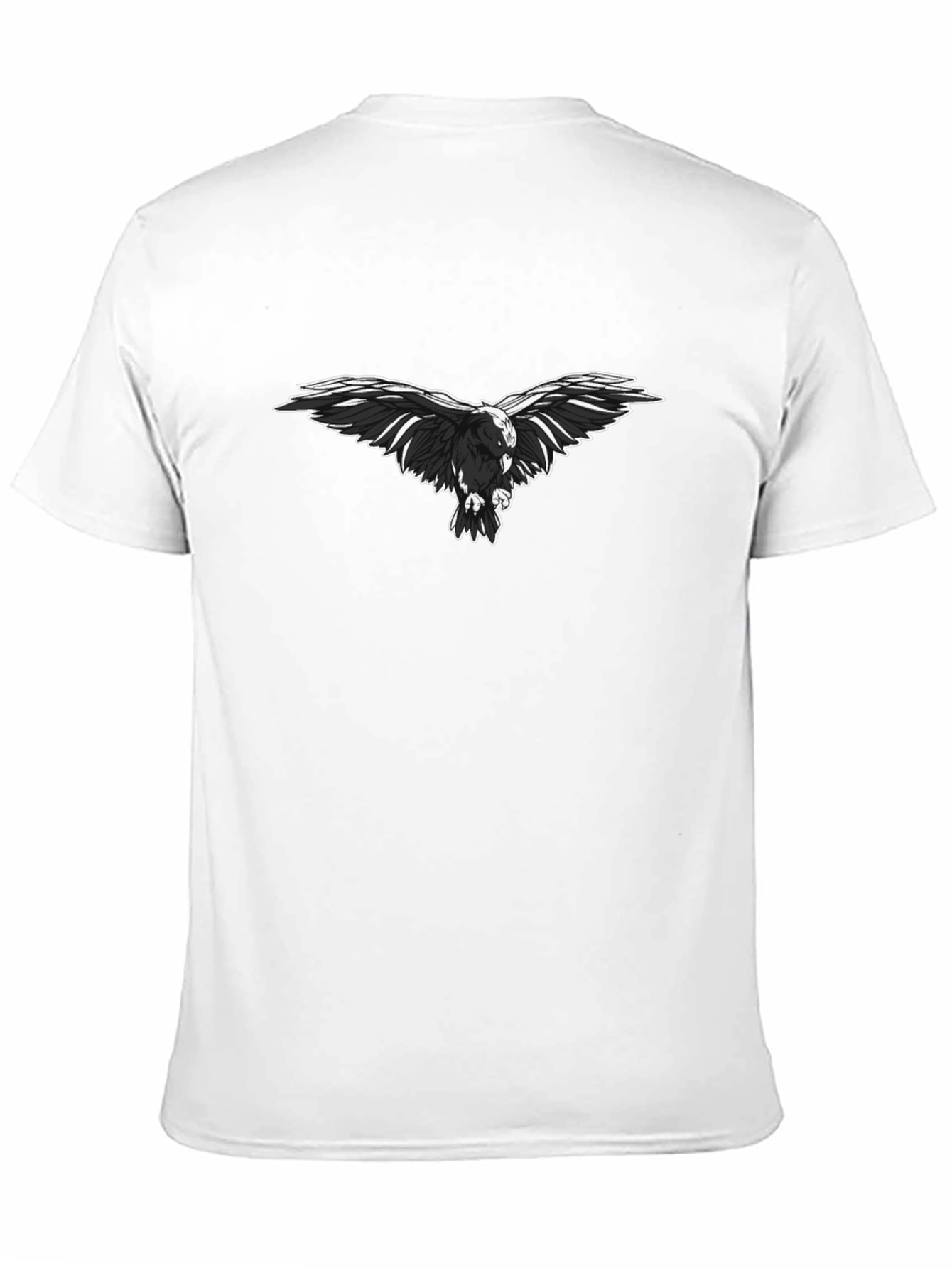 Raven Graphic Tee - Black Cotton T-Shirt