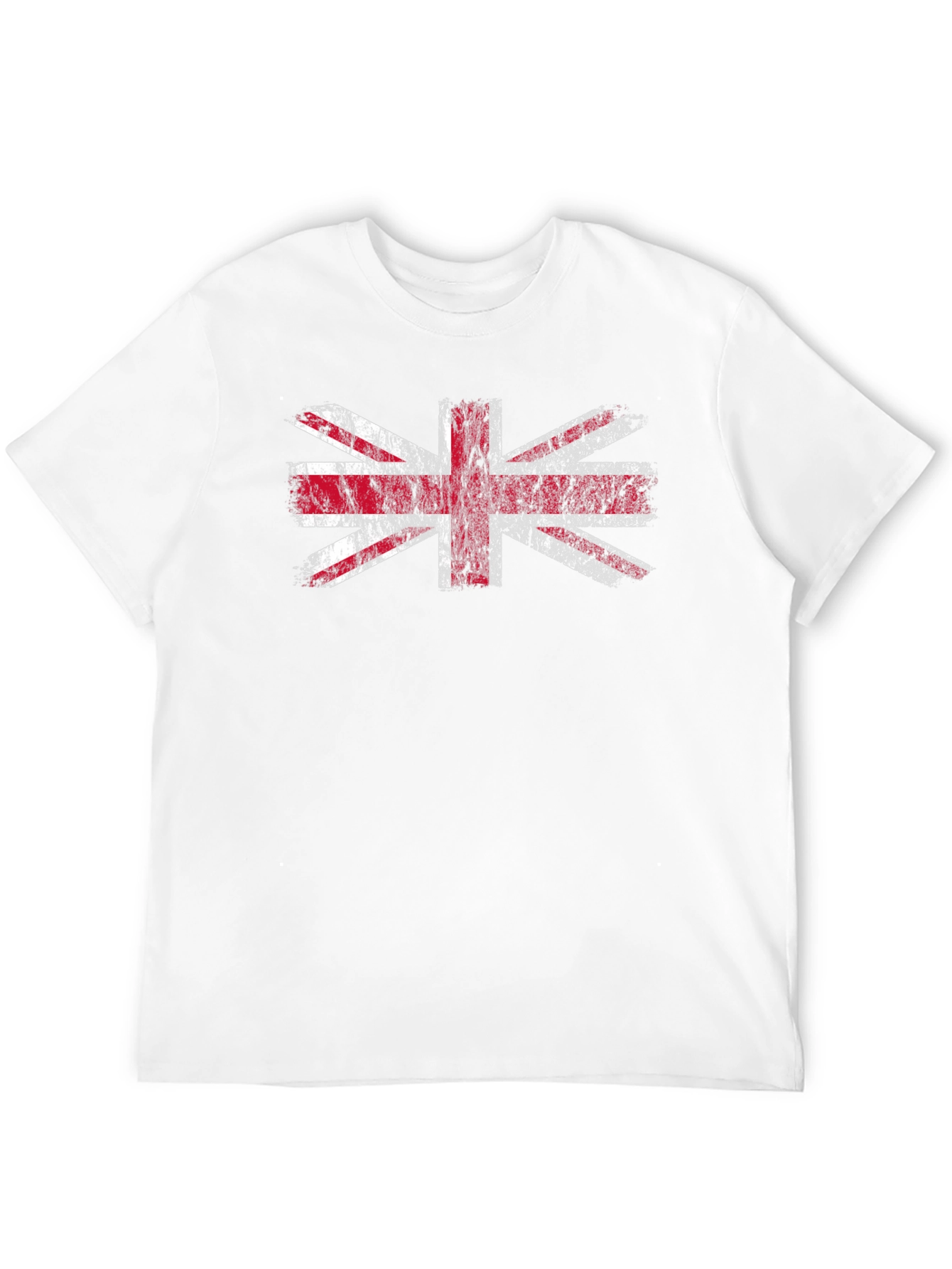 Union Jack Flag Distressed Graphic Tee - Black