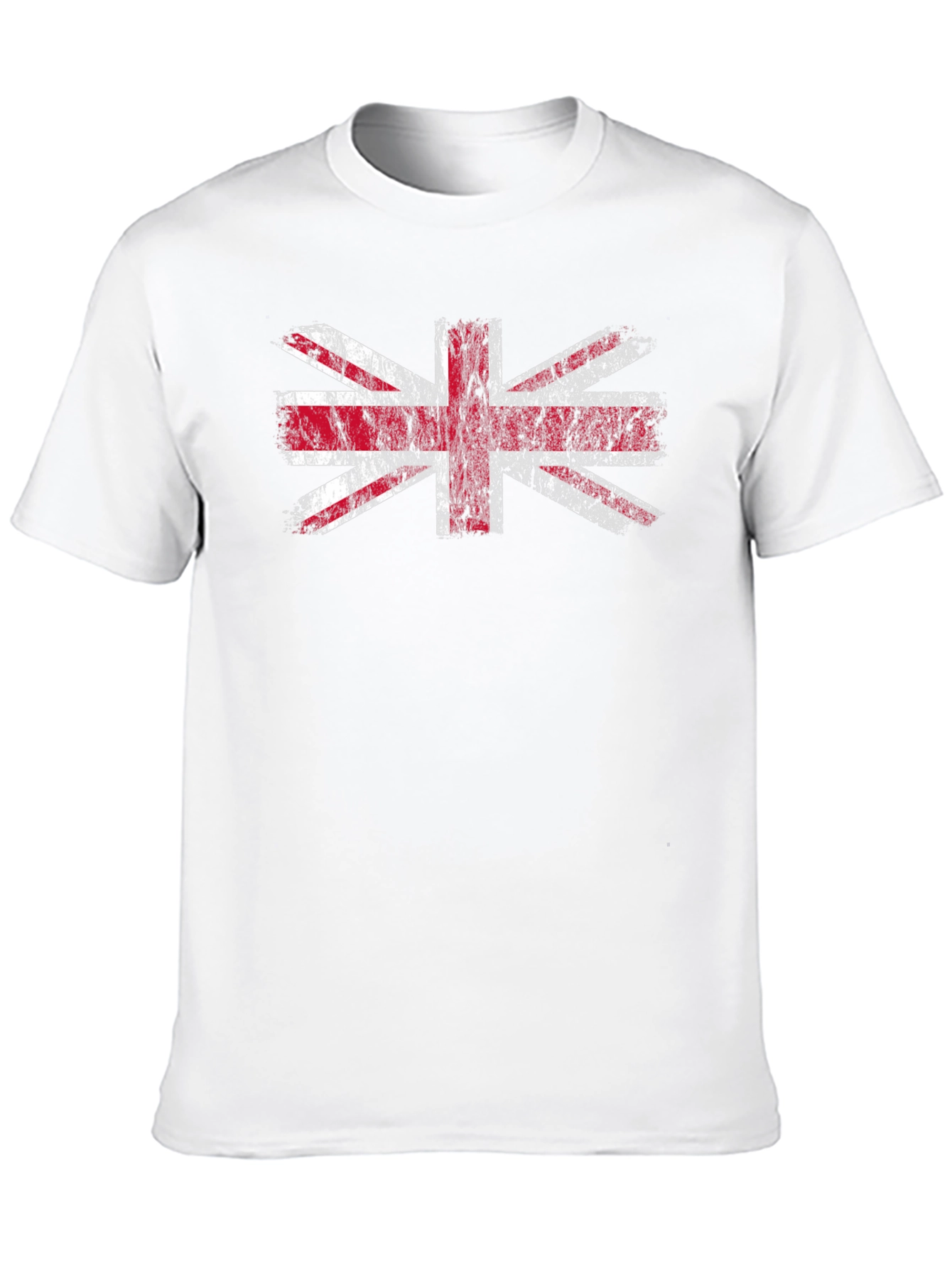 Union Jack Flag Distressed Graphic Tee - Black
