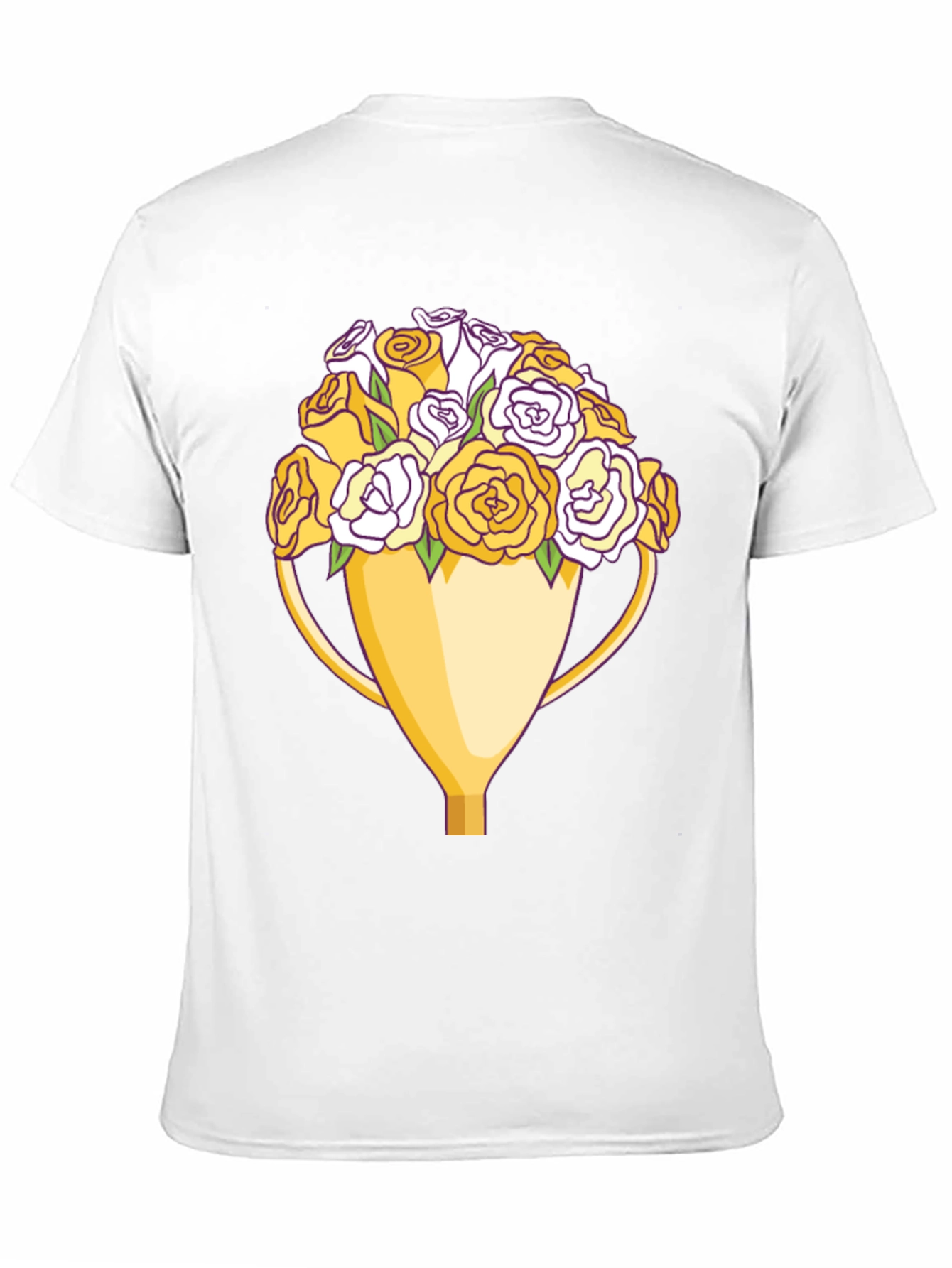 Floral Trophy Graphic Tee - Unique Design