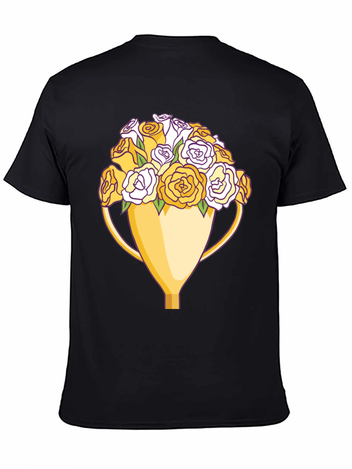 Floral Trophy Graphic Tee - Unique Design